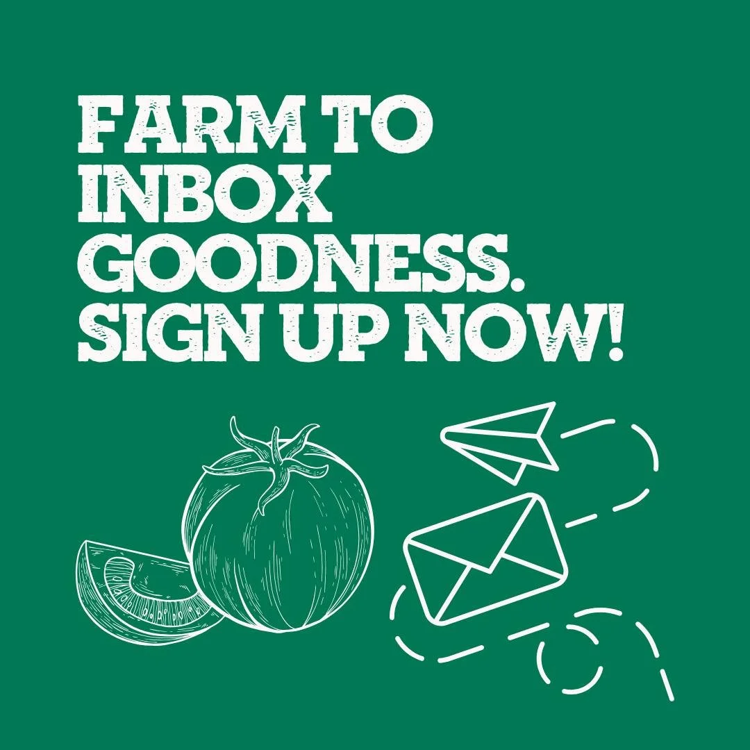 📬 Love farm-fresh food and local flavor? Join our email list!

Be the first to know when we pop up at local farmers markets, get early access to our seasonal menus, and snag exclusive recipes, cocktail ideas, and sustainability tips&mdash;straight f