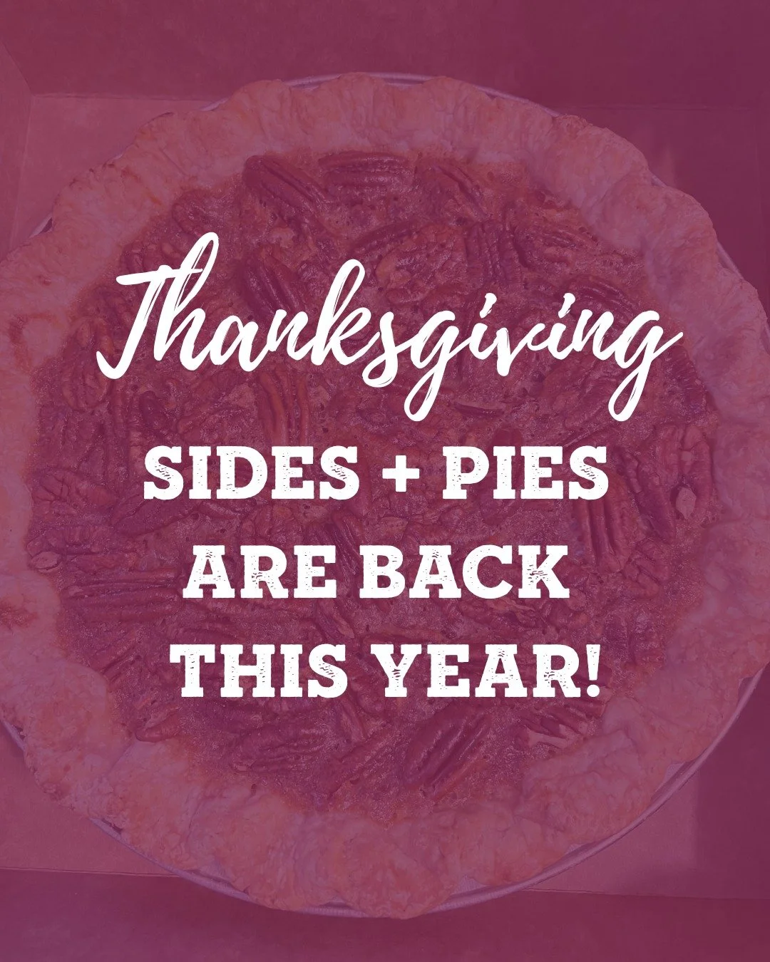 Usually reserved just for our private event clients, we&rsquo;re opening up our Farm to Fork Thanksgiving sides and pies for public pickup this year! 

Back by popular demand, this is a rare chance to bring our holiday favorites to your own table. St