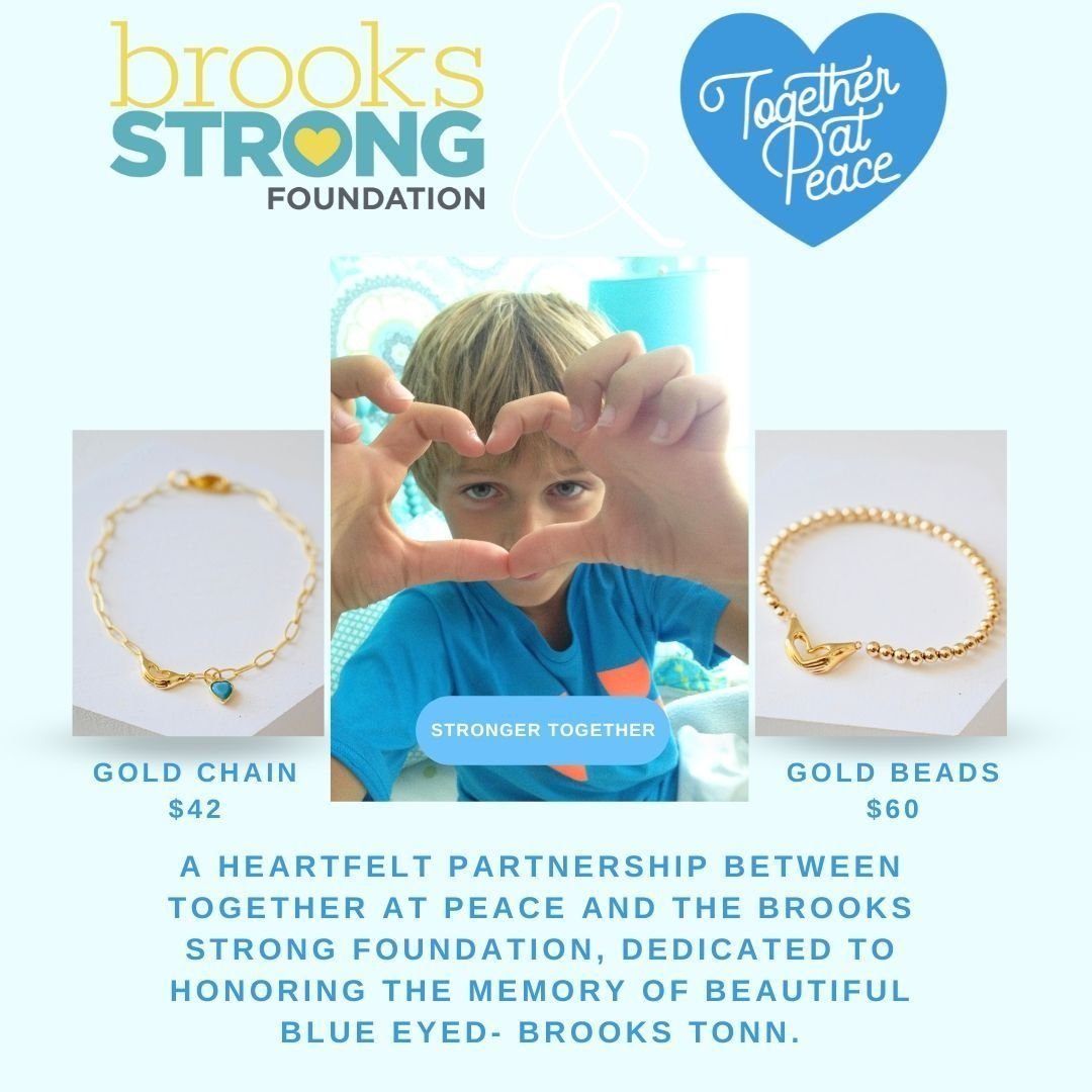 🌟💙 Introducing the Stronger Together Bracelet! 💙🌟

We are thrilled to unveil our latest collaboration with the Brooks Strong Foundation, honoring the memory of Brooks Tonn with a special custom jewelry piece.

Crafted with love and inspired by Br