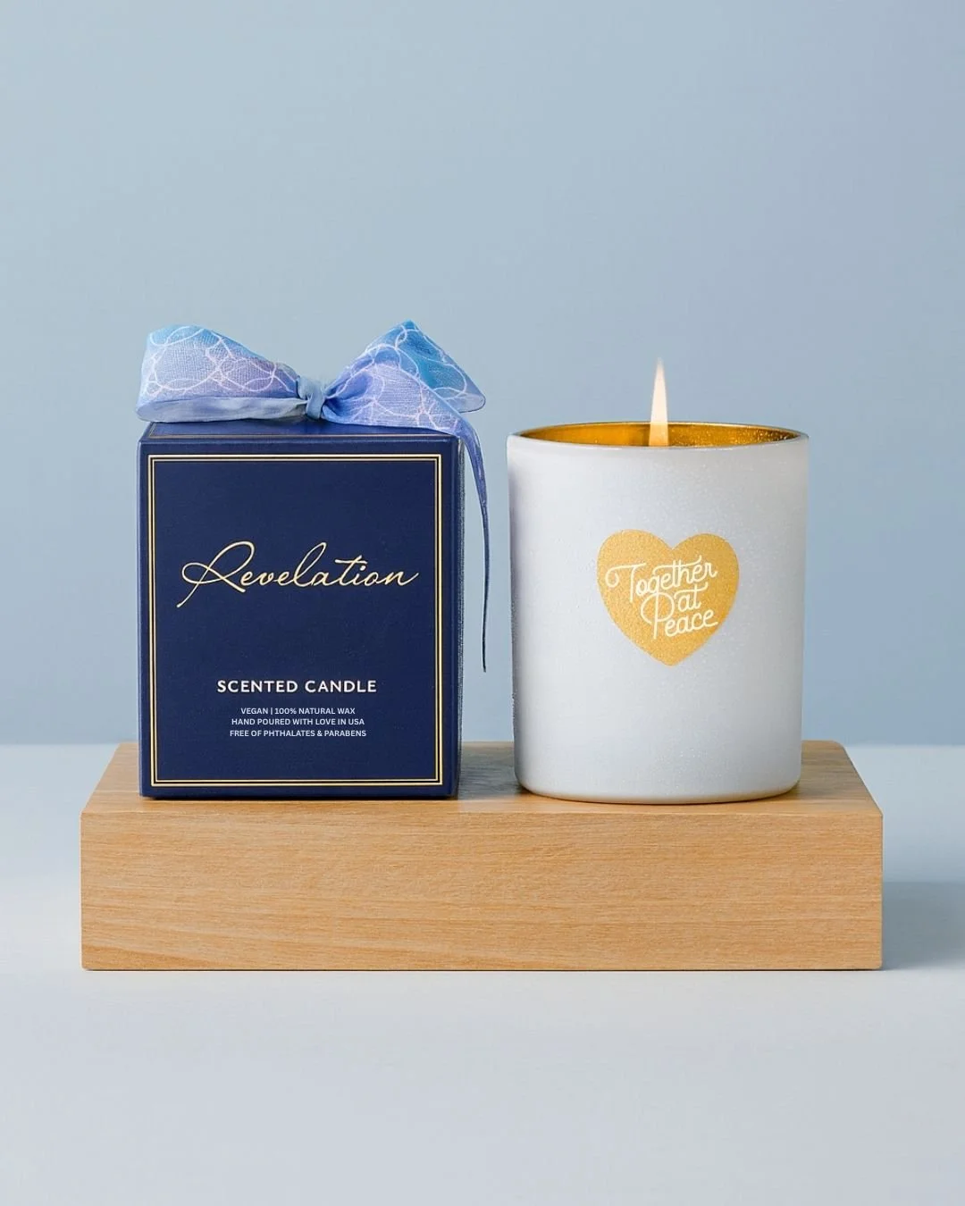 The Together at Peace x @revelationcandle brings calm, connection, and a sense of peace to your home. Infused with soothing notes of lavender and misty forest, its gentle glow invites us to pause and remember the light that continues to shine in our