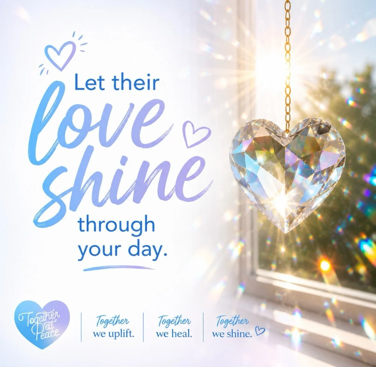 ☀️✨ Let their love shine through your day.

Look for the light.
The little signs.
The moments that feel like them. 💙

Tag someone who needed this today.
#TogetherAtPeace #Healing #GriefSupport #LoveLivesOn #mentalhealth