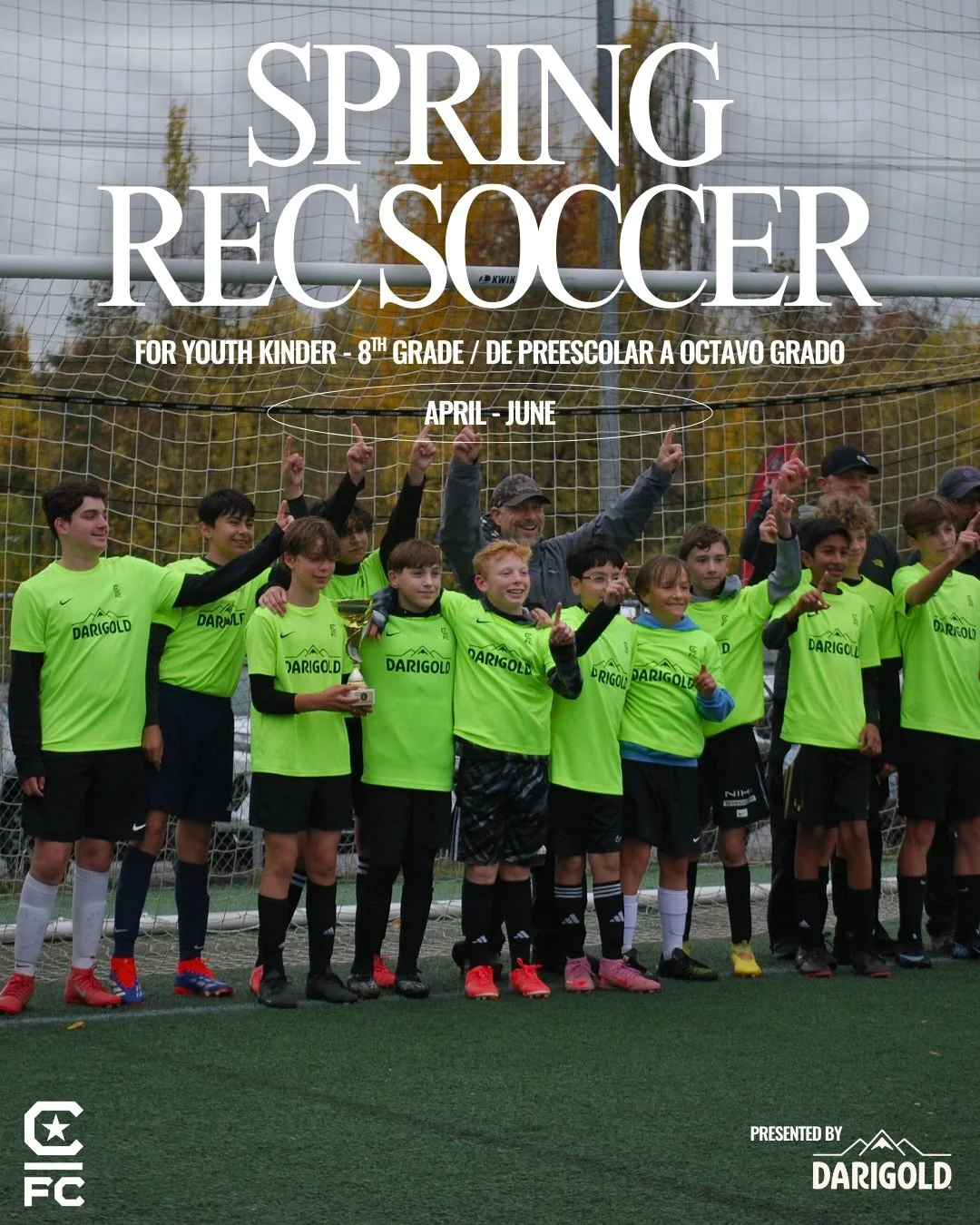 🚨SPRING SOCCER IS COMING🚨

Registration is officially OPEN for our upcoming spring Recreational season!

👉 Rec for youth Kinder - 8th grade presented by @darigoldnw 

👉 Mighty Mites for youth 3-5 years old presented by @pacificsourcehealthplans i