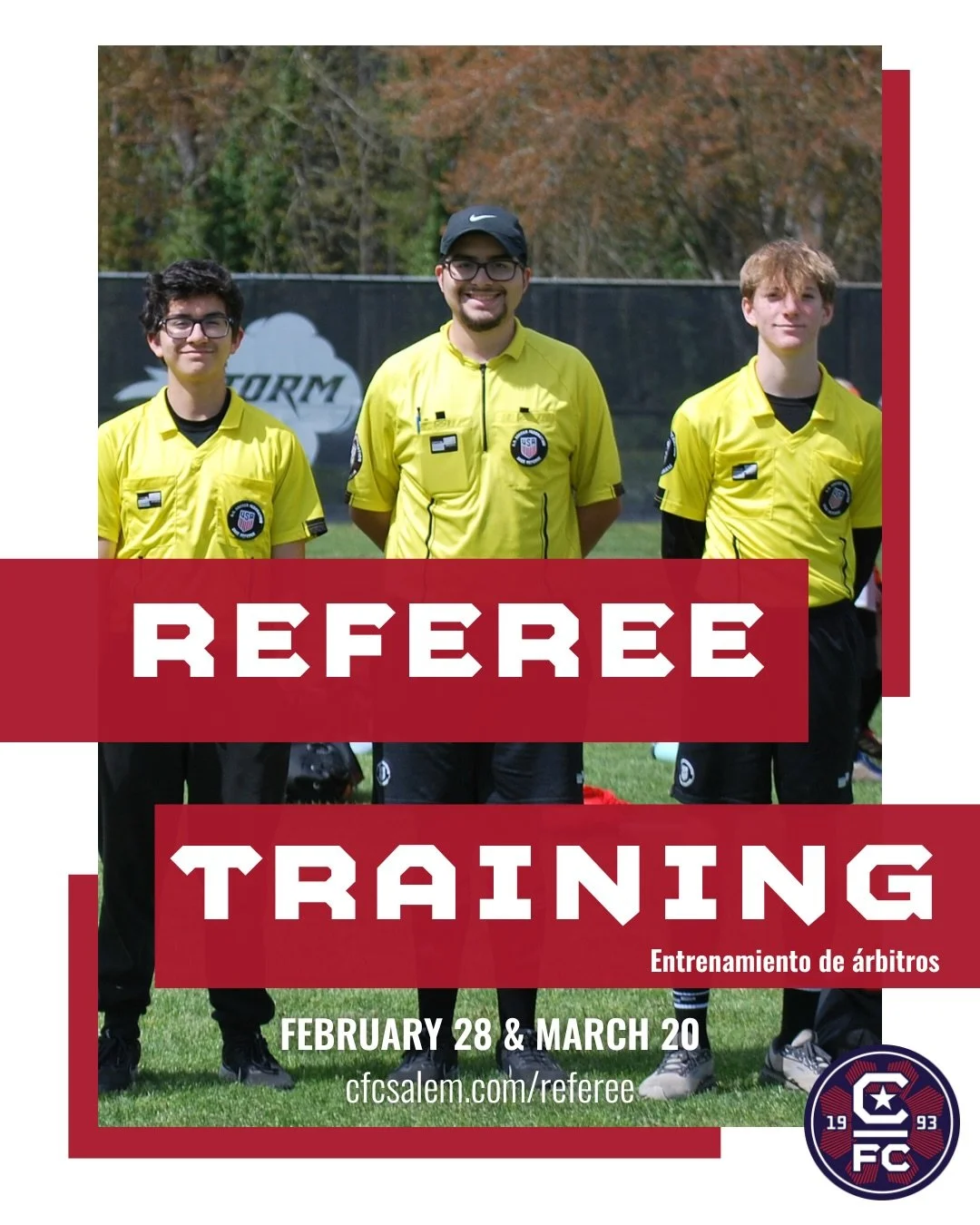 ‼️REFEREE TRAINING COURSES‼️

Ready to become a certified official? Join us for our next training courses!

This course will allow both youth and adults to become certified Referees for the 2026 season.

Learn more about the benefits of this program 