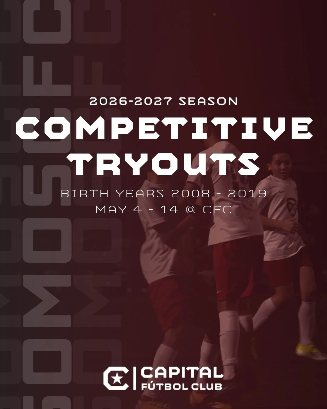 LEVEL UP 📈

Better soccer. Better people. Stronger community. You&rsquo;re invited to join Salem&rsquo;s #1 youth soccer Club.

These tryouts are for players who are interested in growing their game and competing year-round at local, regional, and n