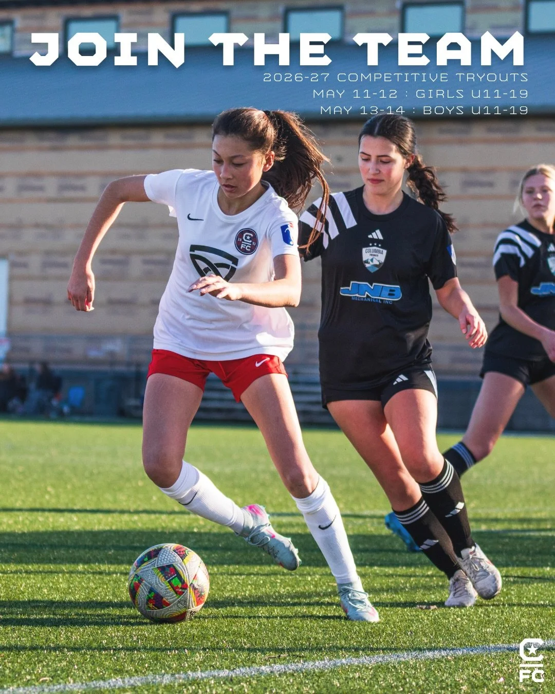The time is NOW for girls U11-19 looking to join CFC&rsquo;s Competitive Programming 💃

Tryouts kickoff May 11-12 (TONIGHT) at 5:30PM and 7:00PM based off players age groups.

PLEASE NOTE :

1. Players should be wearing all black with no Club affili