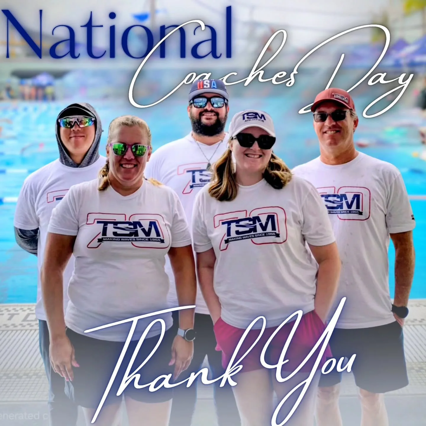 Happy National Coaches Day to our incredible TSM Aquatics coaches! 🎉 Your dedication, passion, and tireless efforts are what make our swimmers shine. From early morning practices to cheering us on at every meet, you inspire us to be our best both in