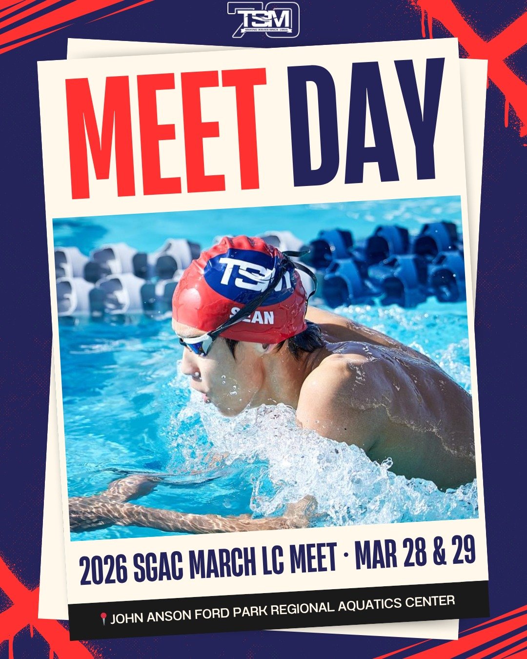 First Long Course meet of 2026 💥🌊

TSM is kicking off the LC season at SGAC this weekend, and we&rsquo;re ready to race. New season, new goals.

Let&rsquo;s bring the energy, support each other, and start the season strong 💙

#TSMAquatics #LongCou