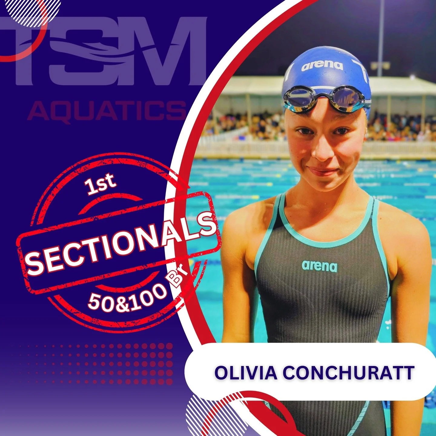 Big congratulations to Olivia Conchuratt on earning her Sectionals cuts in the 50 &amp; 100 Breaststroke! 🔥

All that hard work, attention to detail, and commitment in and out of the water is paying off. Olivia has been consistent, driven, and locke