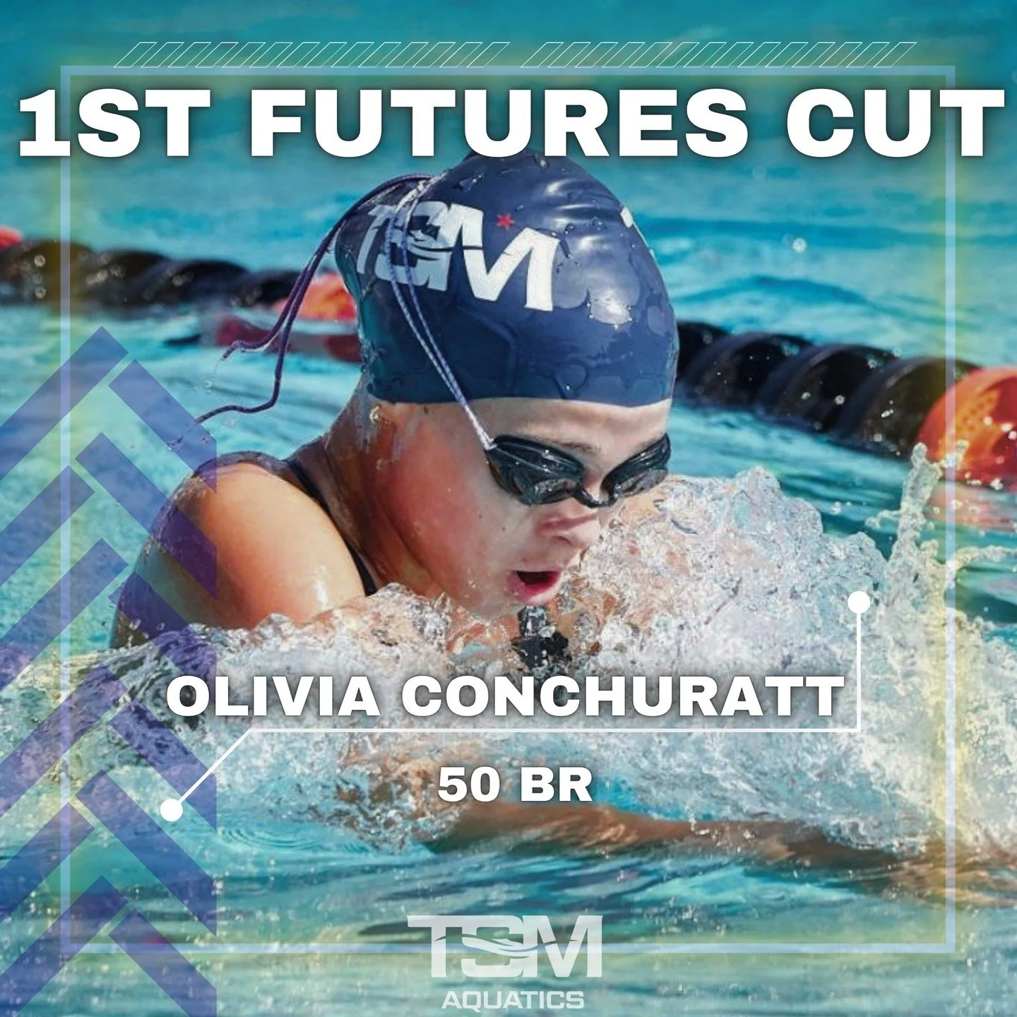 First Futures cut secured ✅
Congrats to Olivia on qualifying for Futures in the 50 Breast this past weekend! Huge accomplishment and only the beginning 🚀
#TSM70 #Futures #50Breast