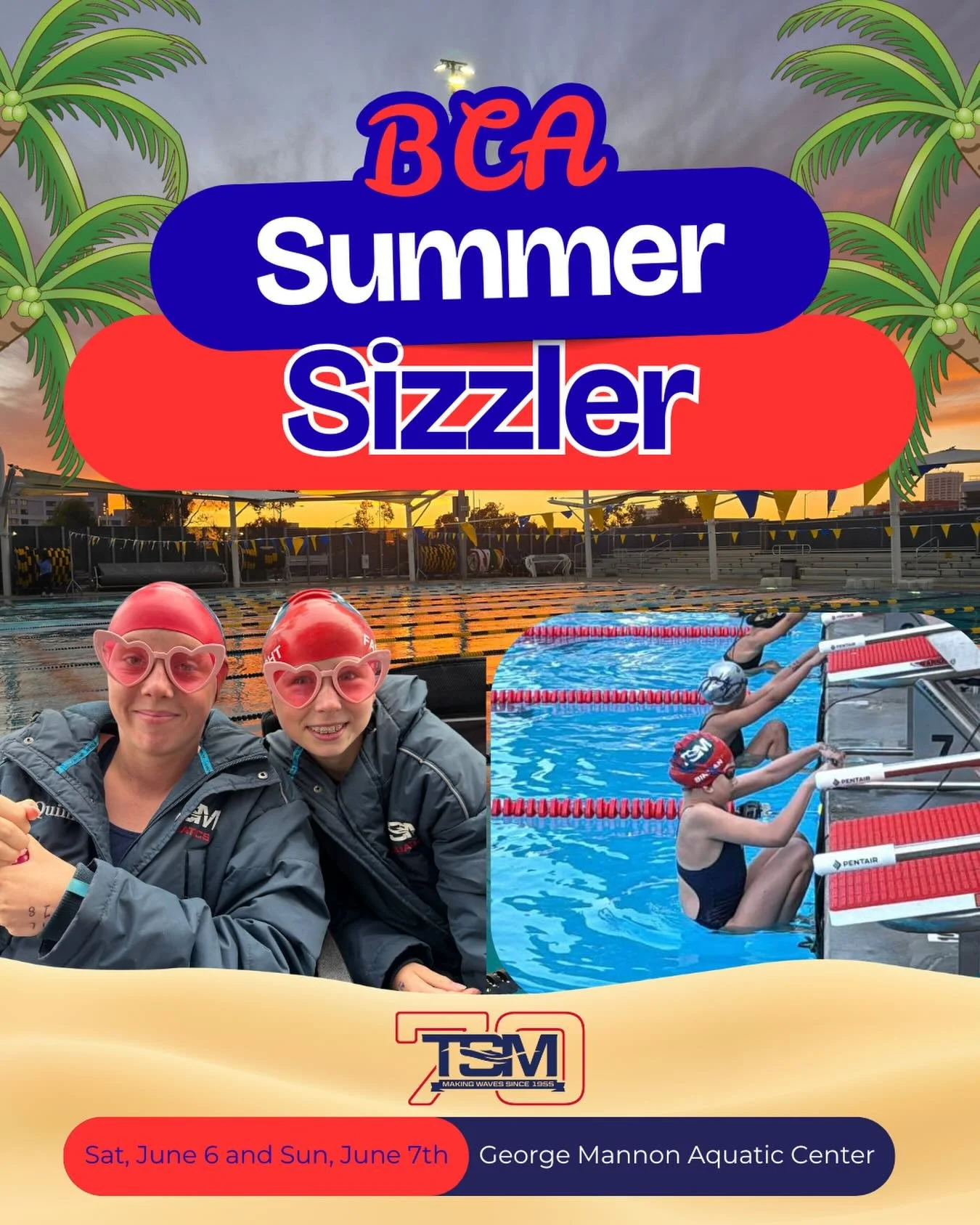 🔥 It&rsquo;s Summer Sizzler weekend! 🔥

Good luck to all our TSM swimmers racing at BCA this weekend. Swim fast, cheer loud, and have fun! 💙💛

#TSMAquatics #SummerSizzler #GoTSM