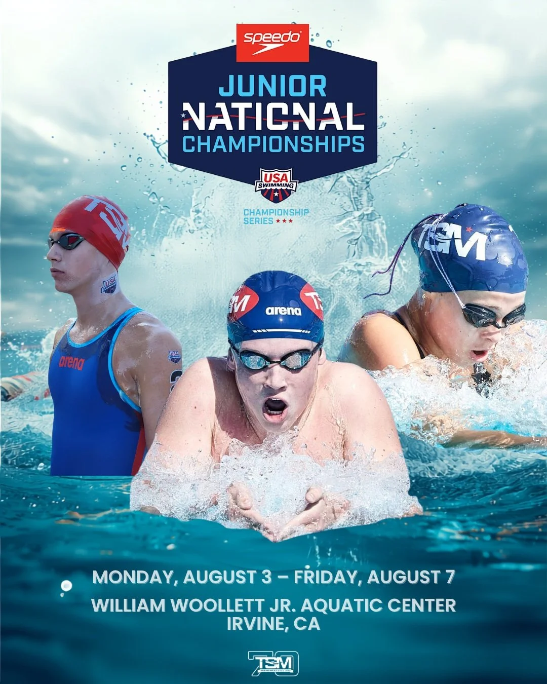 Championship season isn't slowing down! 🔥

We're excited to cheer on Olivia, Marshall, and Zach as they compete at the 2026 Speedo Junior National Championships this week. Wishing you fast swims and a great meet!

Go TSM! 💙❤️

#TeamTSM #JuniorNatio
