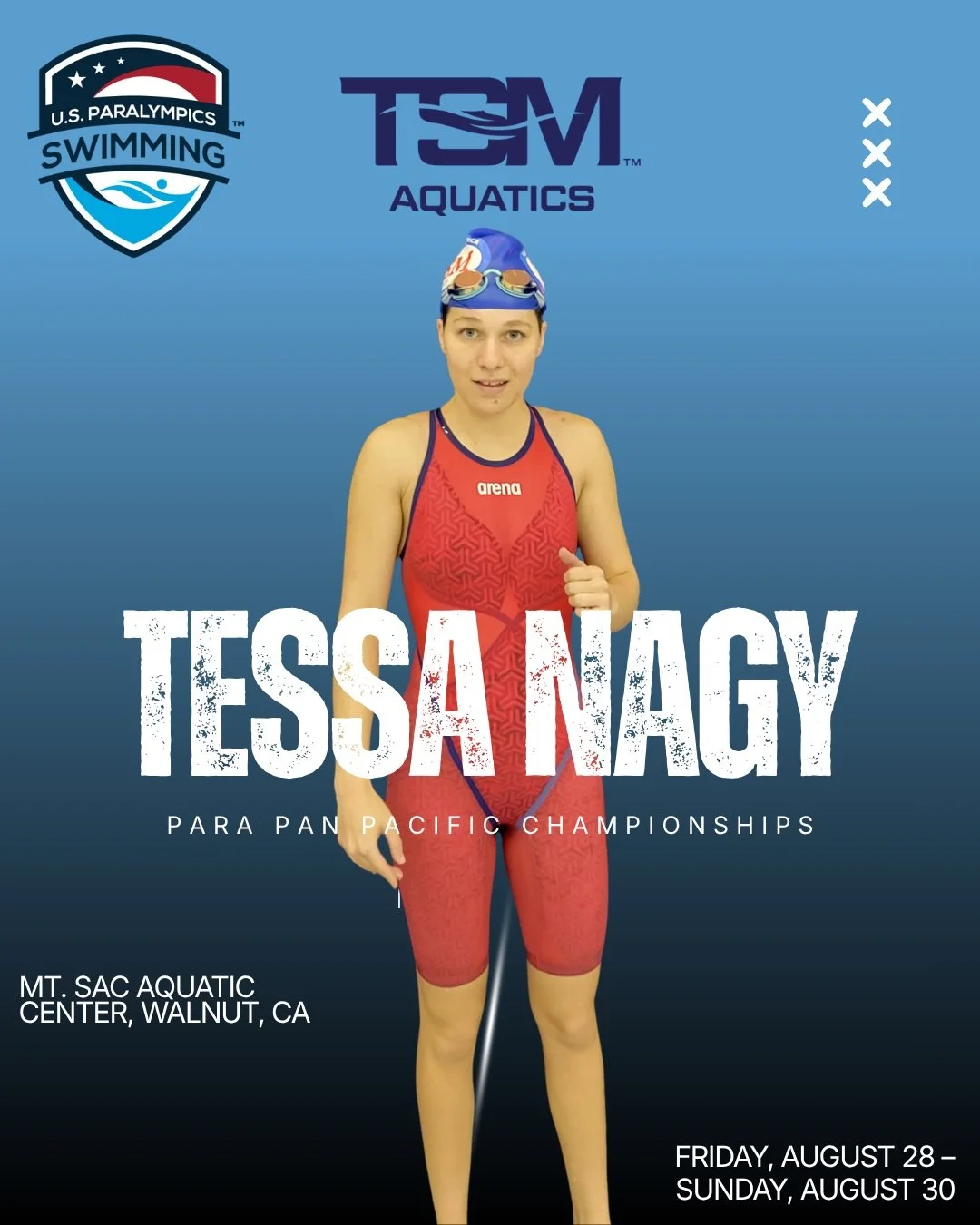 We are incredibly proud to cheer on Tessa as she represents Team USA at the 2026 Para Pan Pacific Swimming Championships this weekend at Mt. SAC! ❤️🤍💙

With this selection, Tessa makes history as the first-ever female S14 athlete in the United Stat
