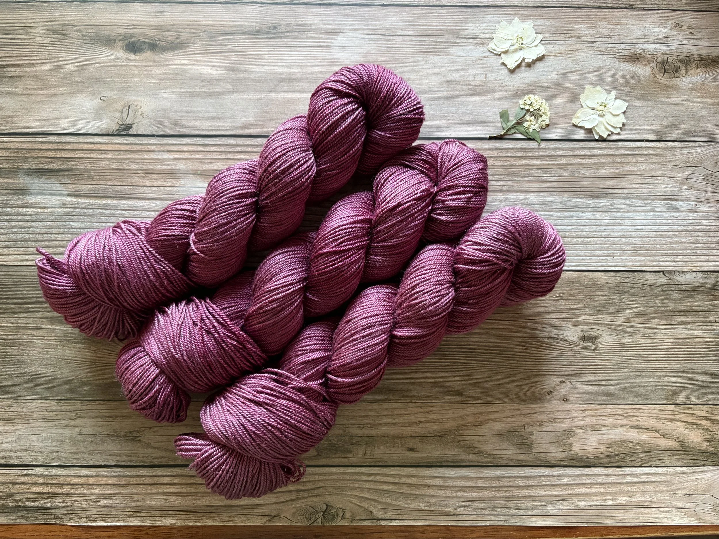 Cranberry | Silk Blend Hand Dyed Yarn