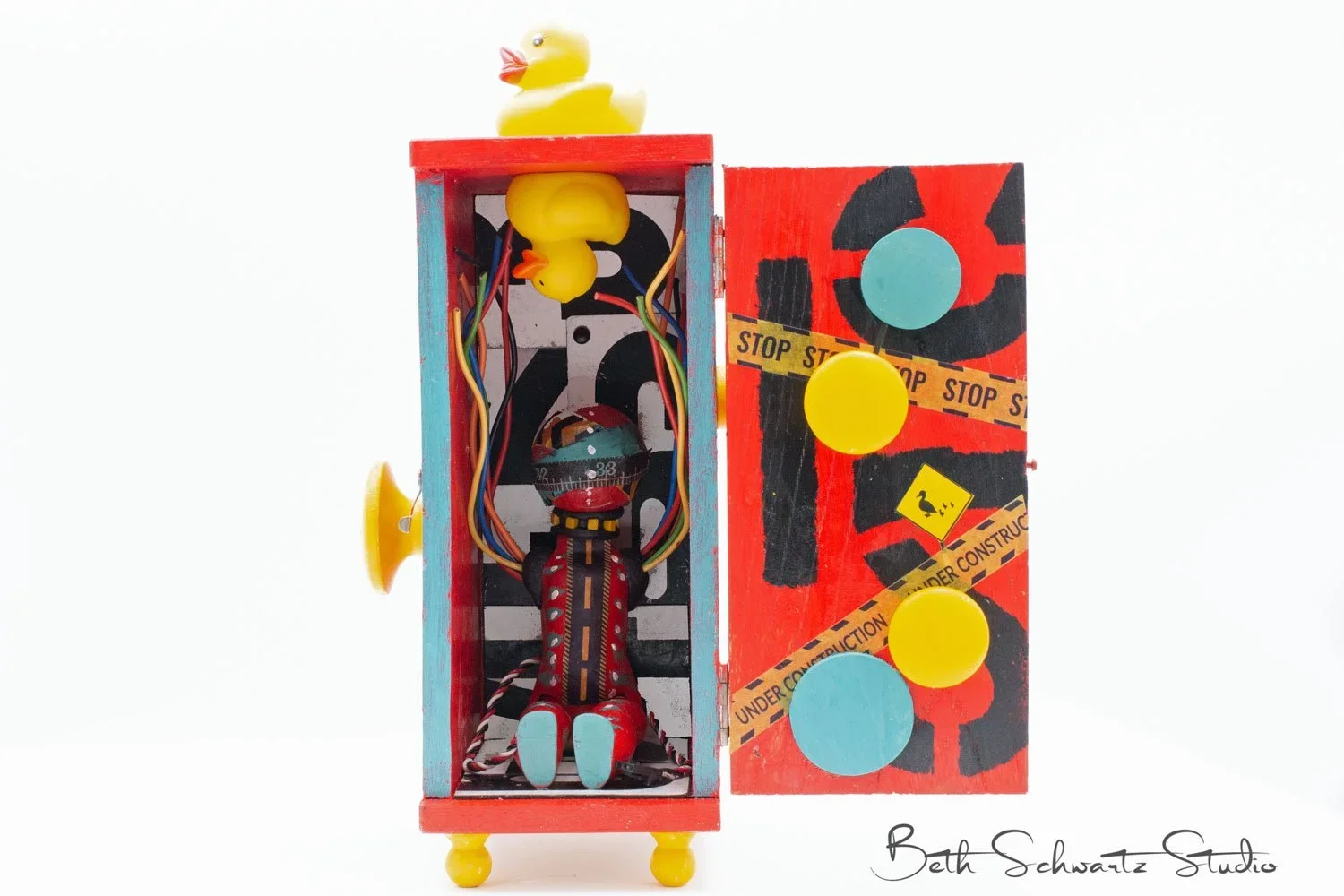 Duck and Cover Art Doll by Beth Schwartz