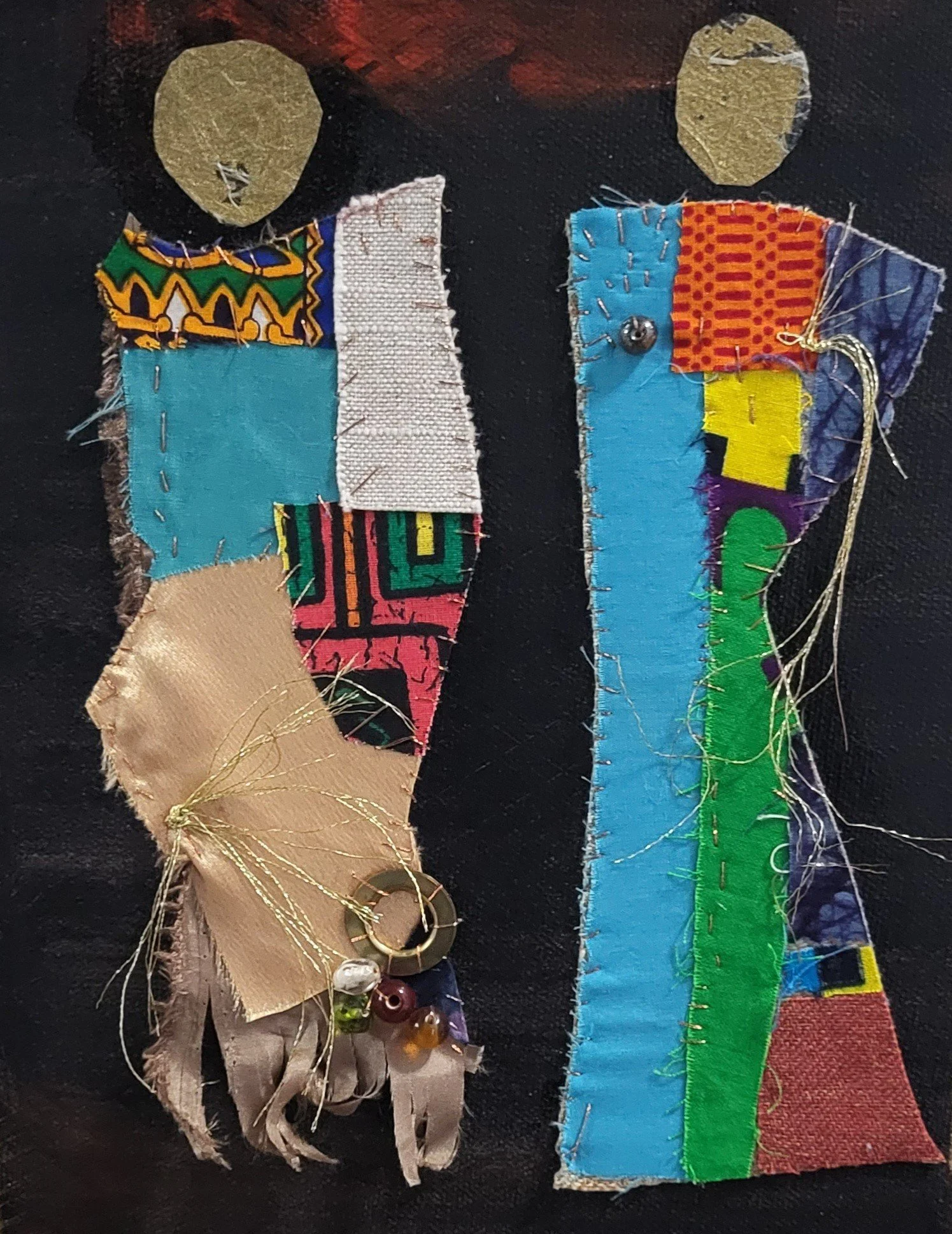 Two Figures on Black by Sandra D Davis