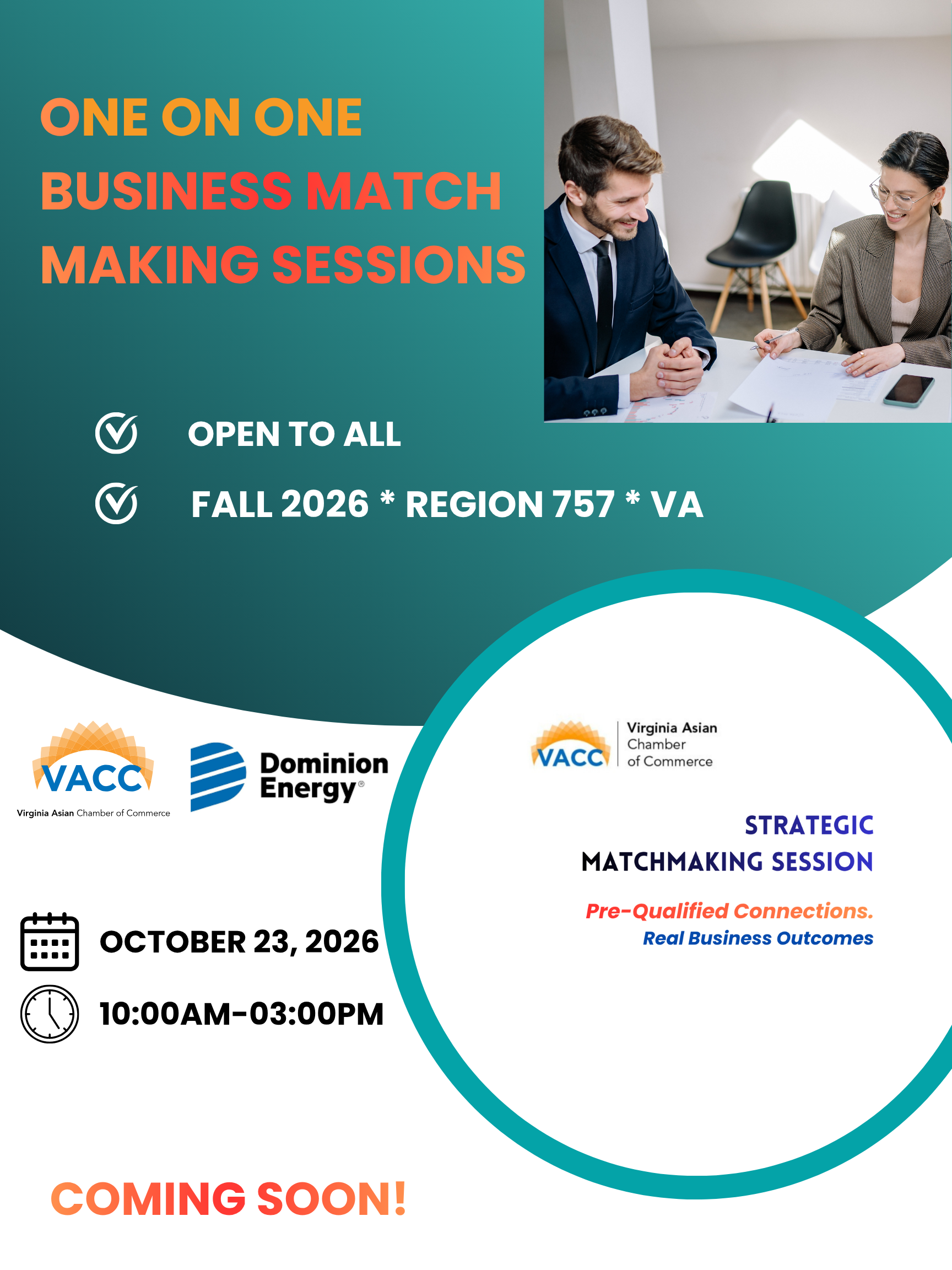 ONE ON ONE BUSINESS MATCH MAKING SESSIONS