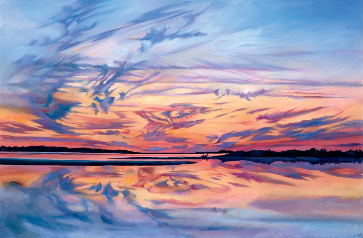 "View From the Bridge" 28" x 40" from a photo supplied by client