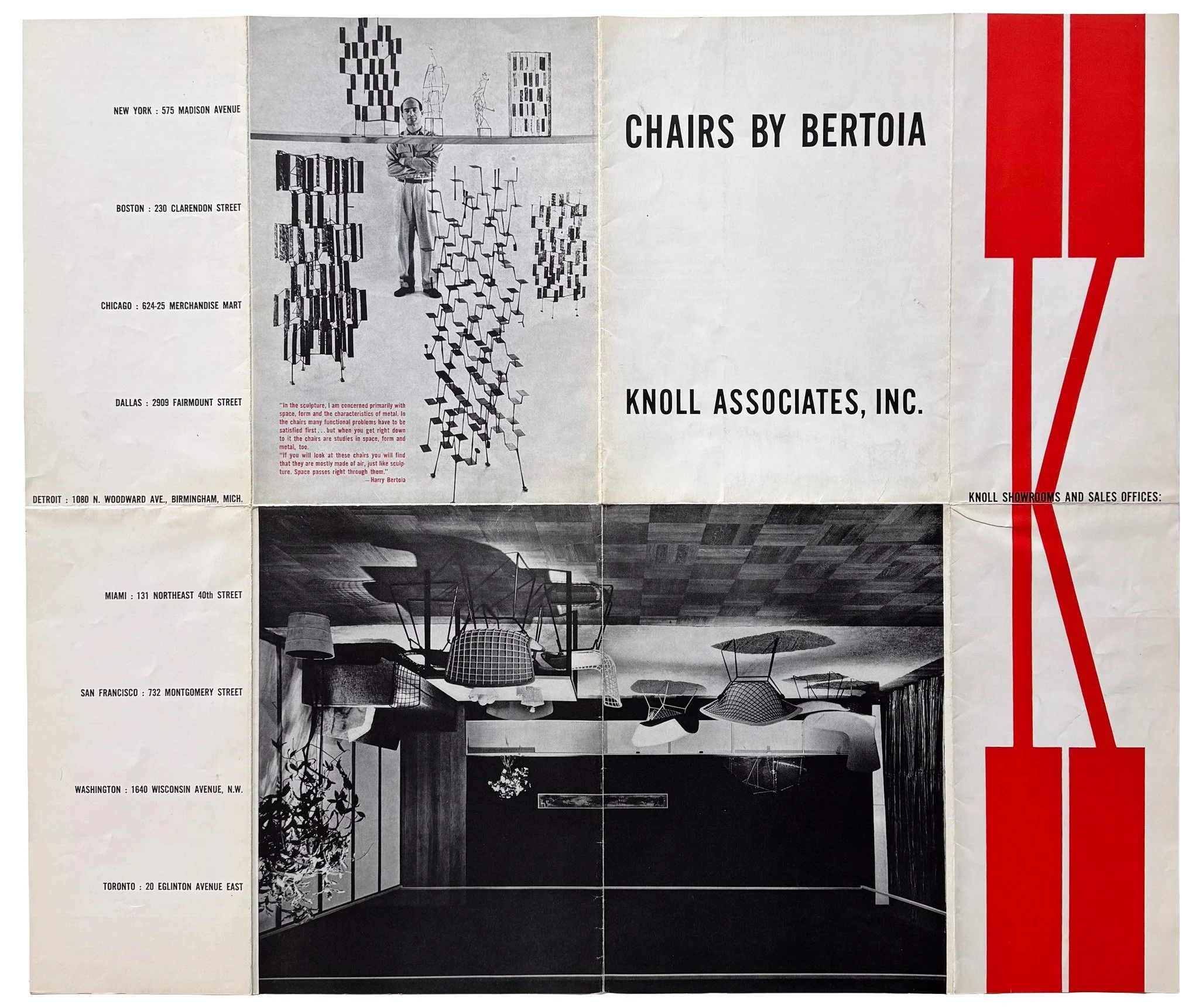 Chairs By Bertoia (Knoll Marketing Poster/Brochure)