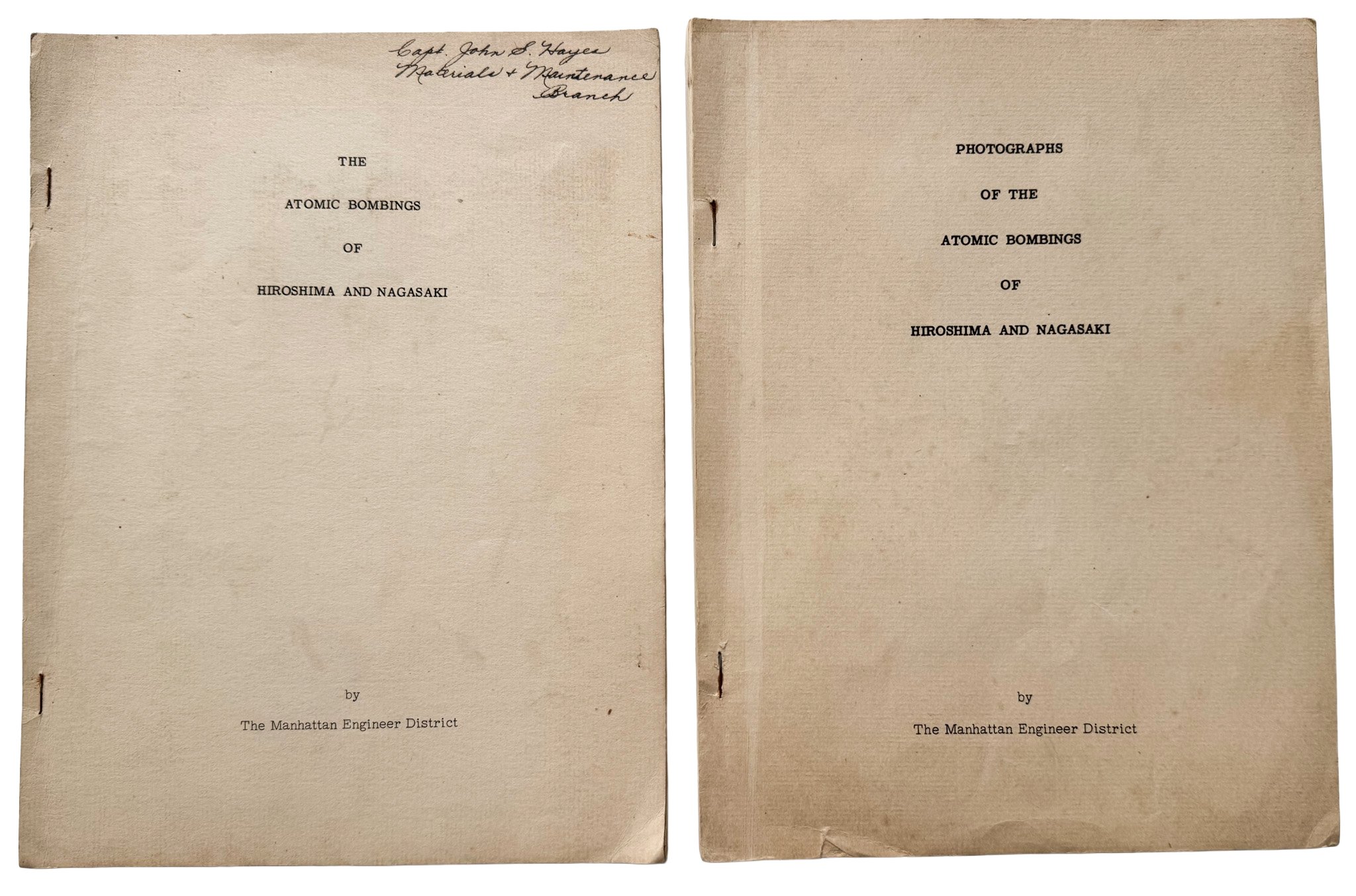 The Atomic Bombings of Hiroshima and Nagasaki/Photographs of the Atomic Bombings of Hiroshima and Nagasaki (With Presentation Letter)