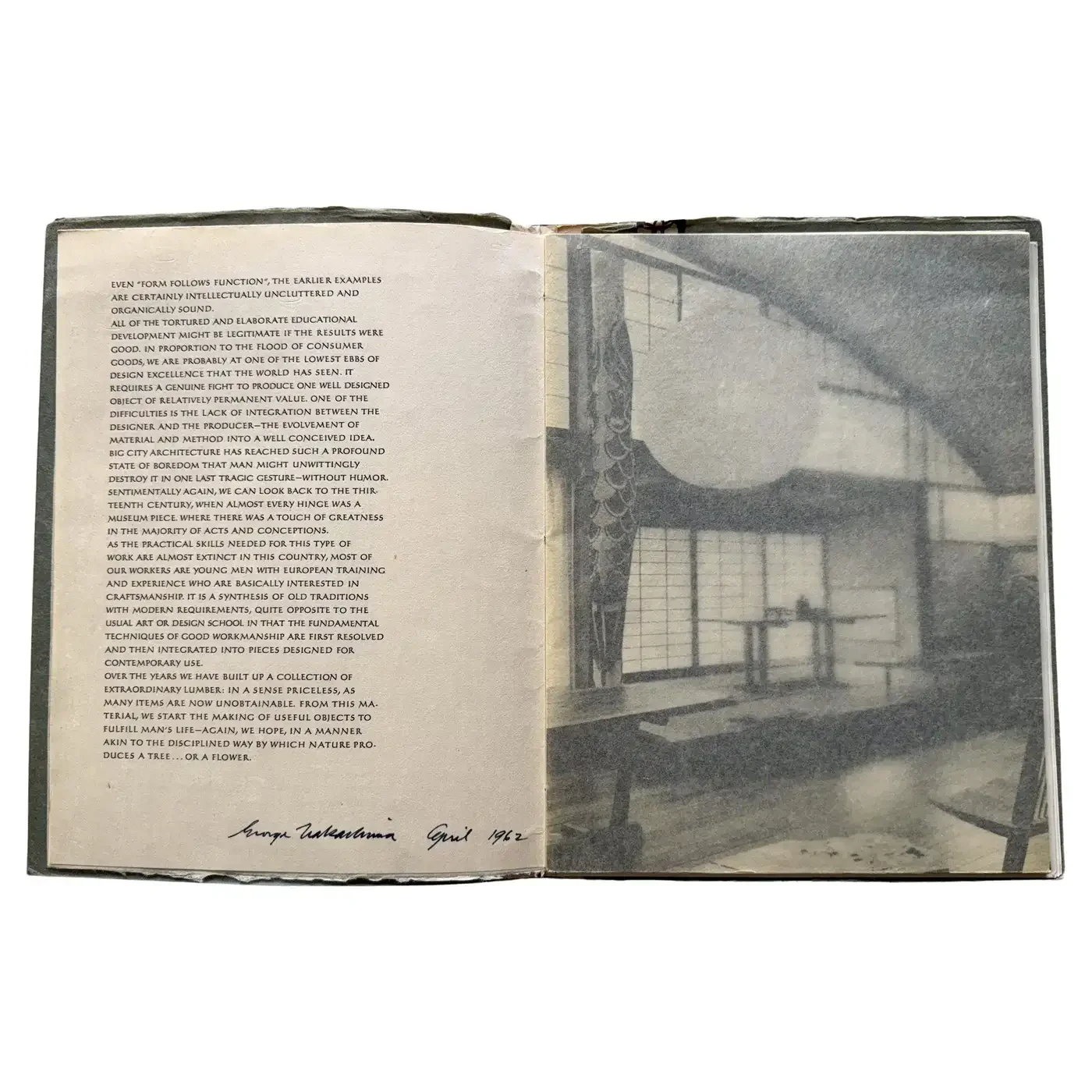 George Nakashima, Woodworker: New Hope, Pennsylvania (1962 Catalog, Signed)