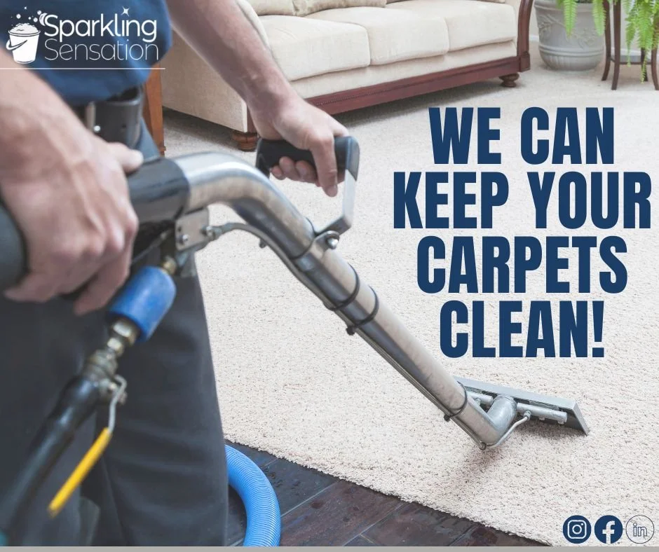 Sparkling Sensation, Inc. will always vacuum busy areas, and will take care of any spills or stains that happen throughout the day. Let us show you how clean your carpets can really be!
www.SparklingSensationInc.com