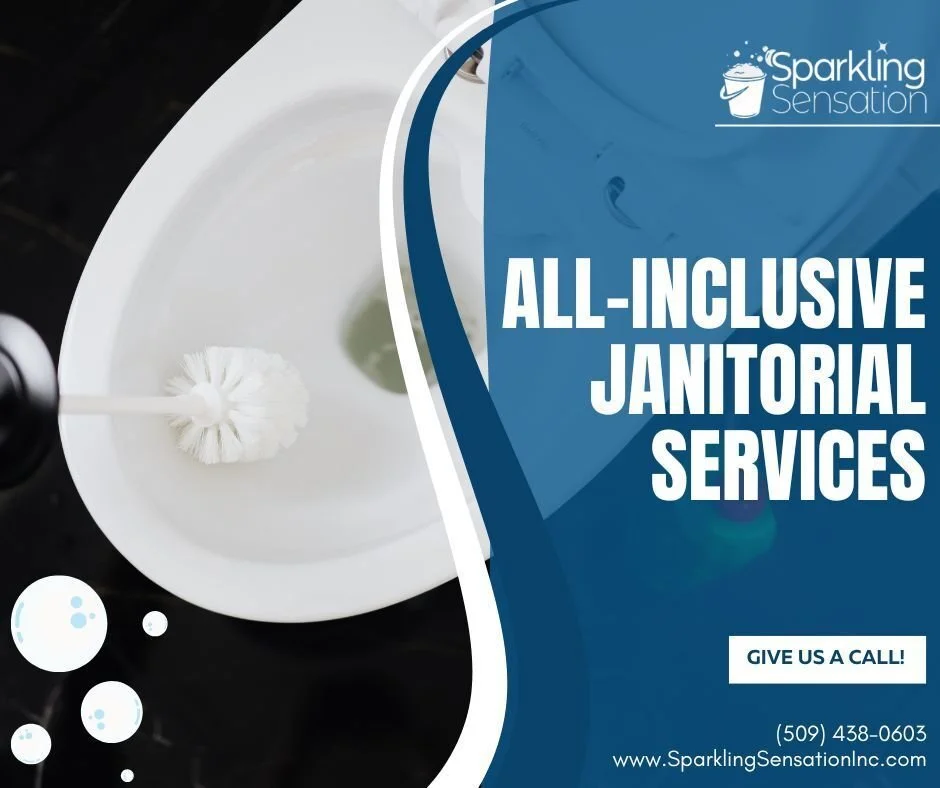 Bathrooms are dirty, and we don't mind cleaning them! Give us a call to get all of those places you don't want to take care of- taken care of. 
(509) 438-0603 | www.SparklingSensationInc.com.