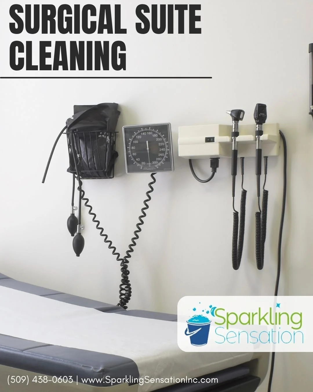 Our team has been cleaning Tri Cities medical facilities for over 30 years! From surgical suites to waiting rooms, we will make sure your space is clean, welcoming, and sanitized.
www.SparklingSensationInc.com