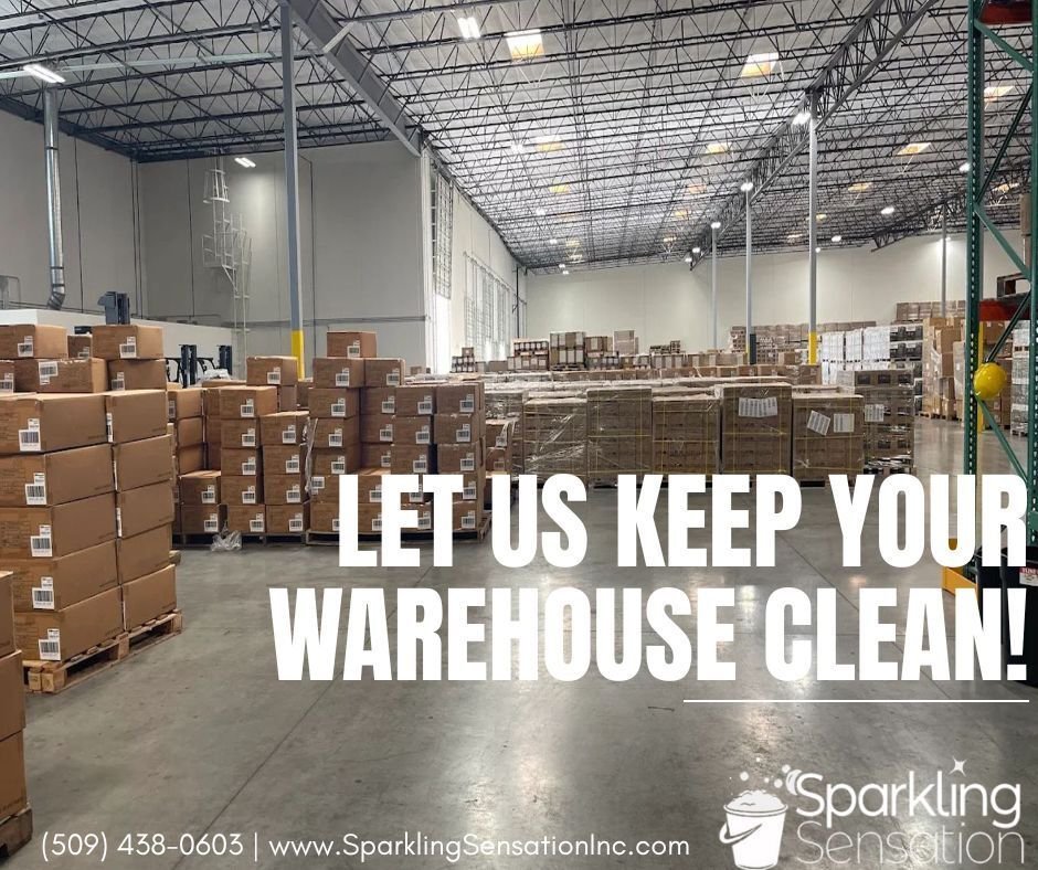 Sparkling Sensation, Inc. handles industrial and warehouse cleaning for large and small facilities, and everything in between! We remove dust, debris, and buildup to help reduce hazards and support a productive work environment. Give us a call!
(509)