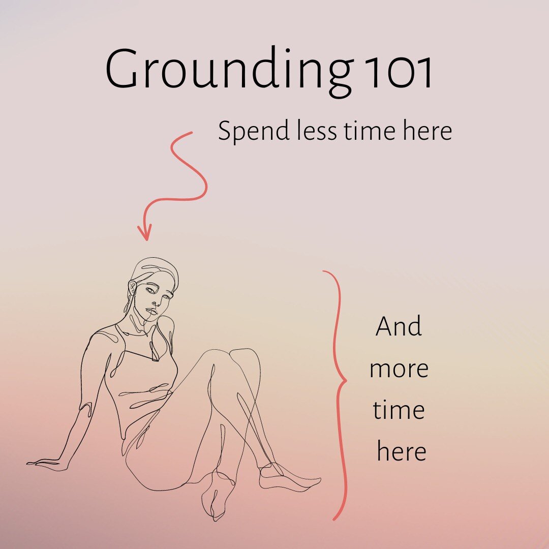 Grounding is a powerful tool for managing anxiety, overthinking, and the general busyness our minds can experience. If you find yourself feeling flooded with one thought after another try bringing your attention to the experience of being in your bod