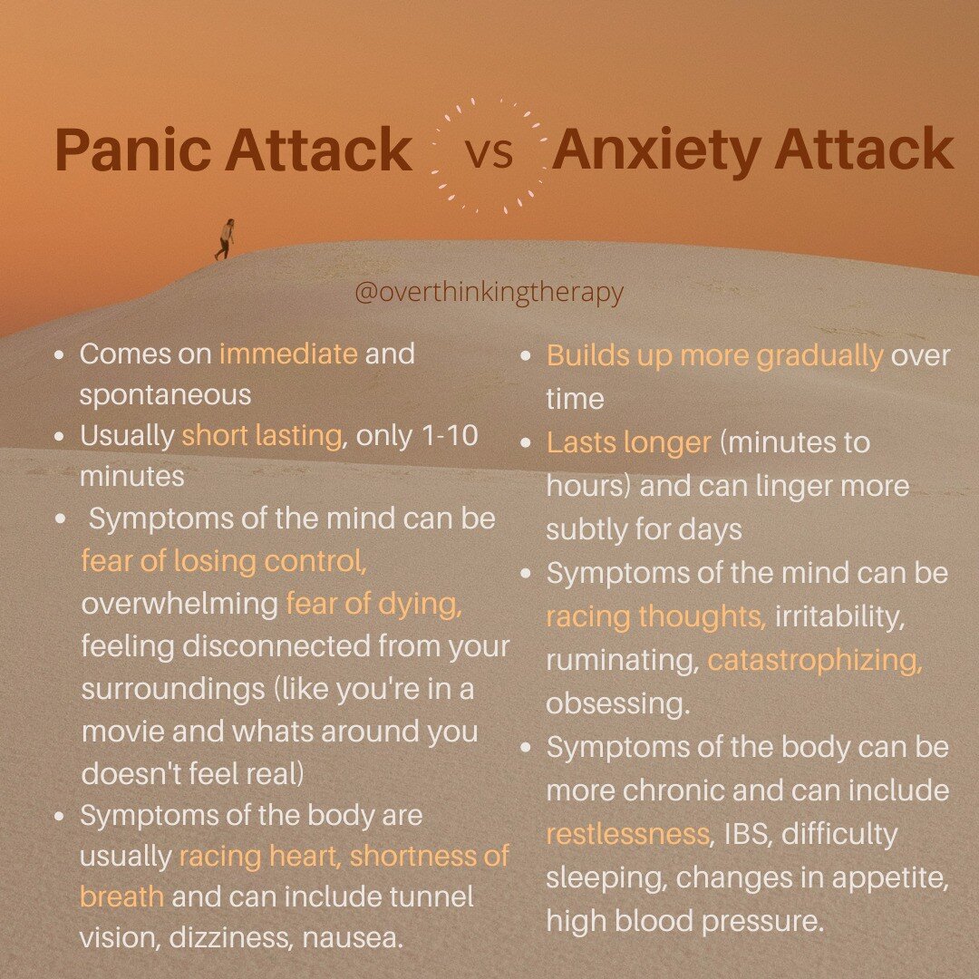 Let's also talk about the similarities between panic attacks and anxiety attacks. 

&gt; Both are revving up your sympathetic nervous system, putting your body in a state of preparation for danger. 

&gt; Both release adrenaline and cortisol into you