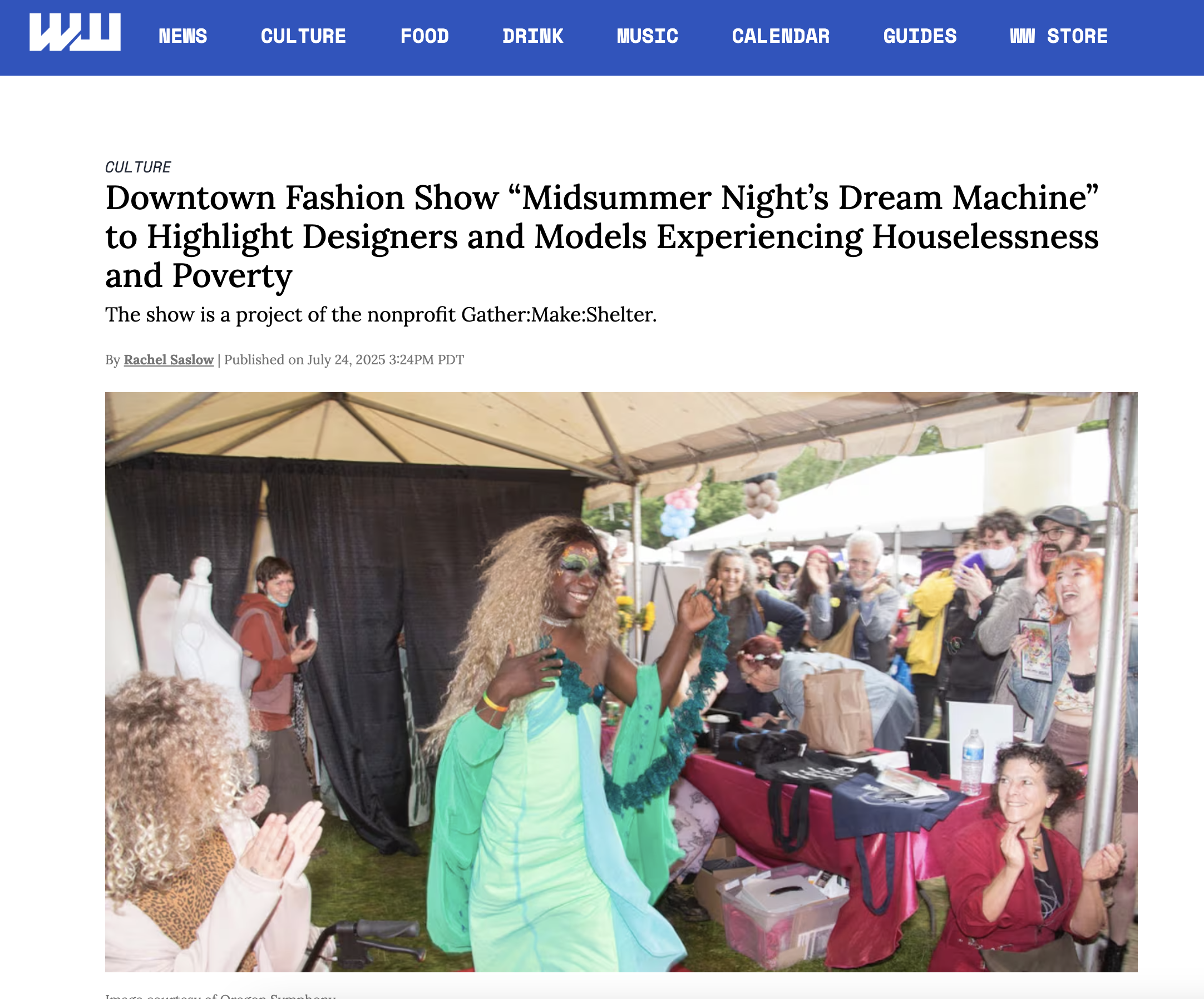 Willamette Week featured our Fashion Show!