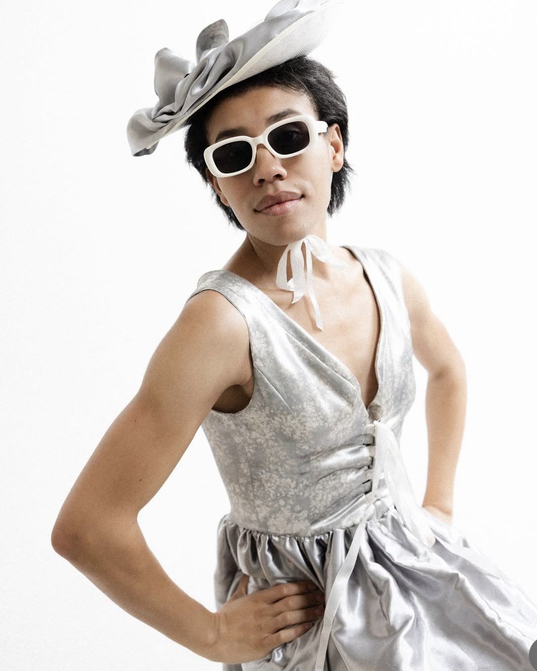 We love these stunning photos of @f.valoreee captured by @jpbogan_arts! 

JP photographed Faera in the handmade silver dress and hat she created for our fashion show last summer. How exciting to see it worn again 😍