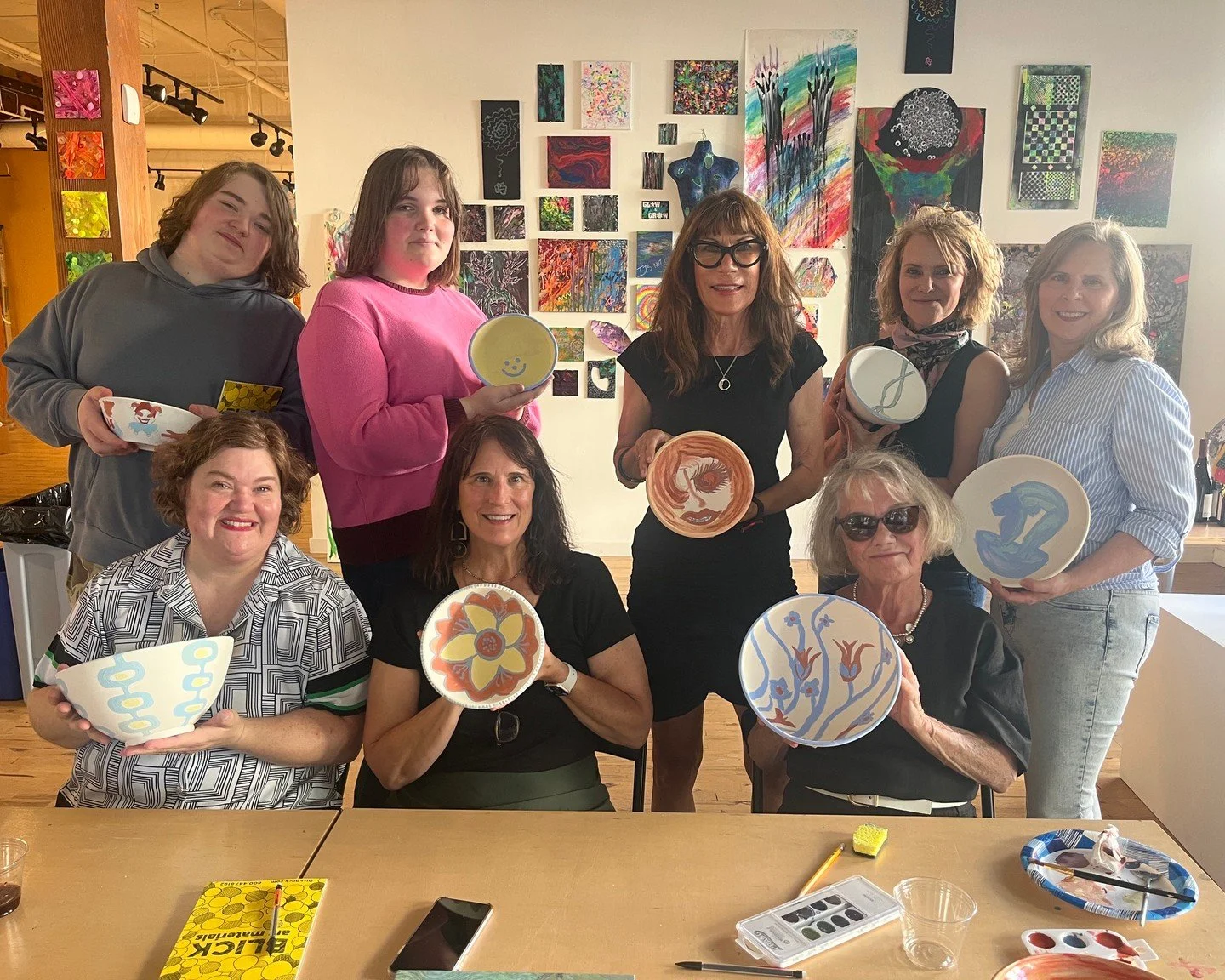 🫟 Last month, our gallery was filled with color, creativity, and connection as GMS artist Aileen McPherson led a special ceramic bowl painting workshop. 

Aileen is not only a longtime GMS artist, but a wonderful teacher! Aileen is generous with her