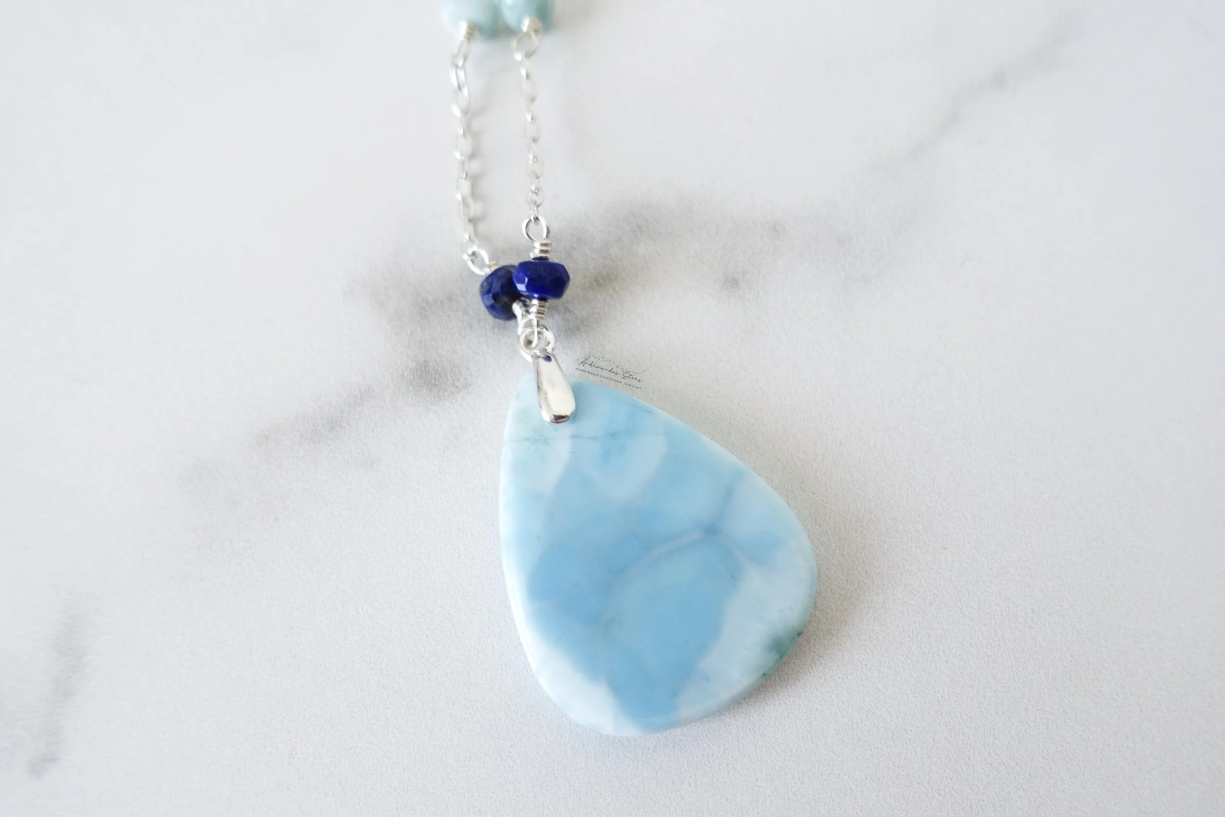 larimar lapis necklace ss pendant back.jpg