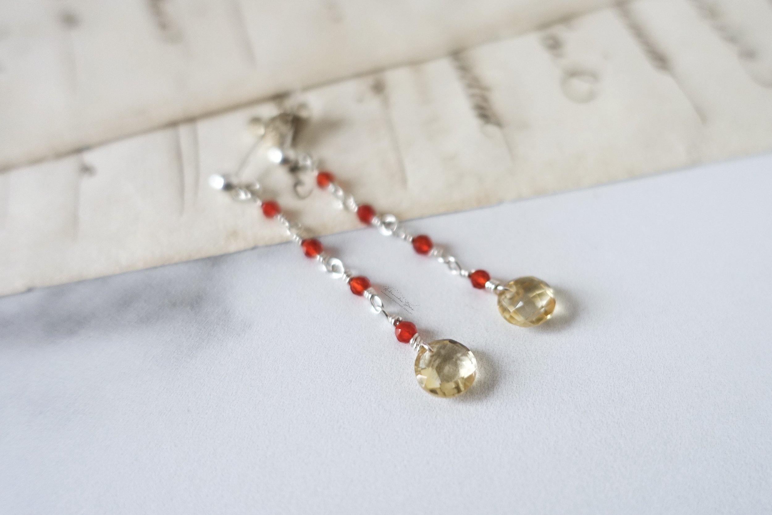 citrine carnelian dangle earrings script.jpg