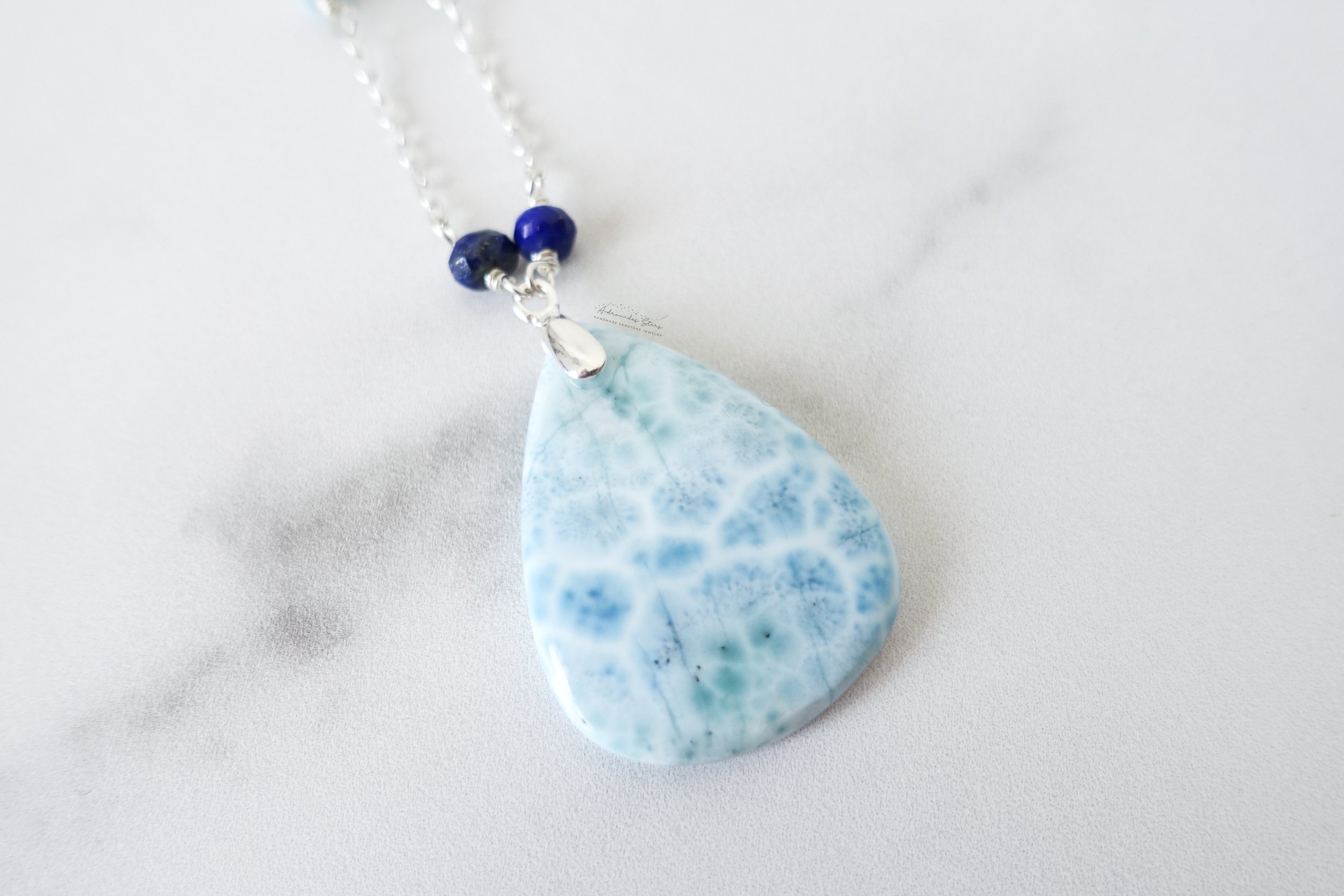 larimar lapis necklace ss pendant close up.jpg