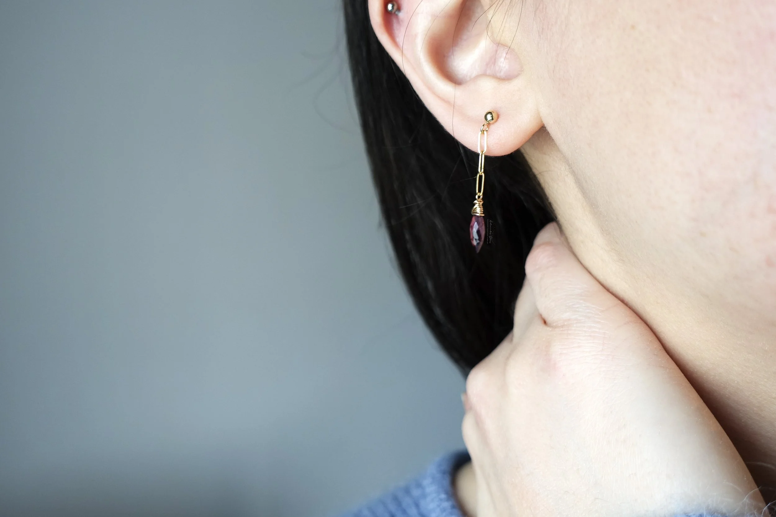 rhodolit garnet earrings model.jpg