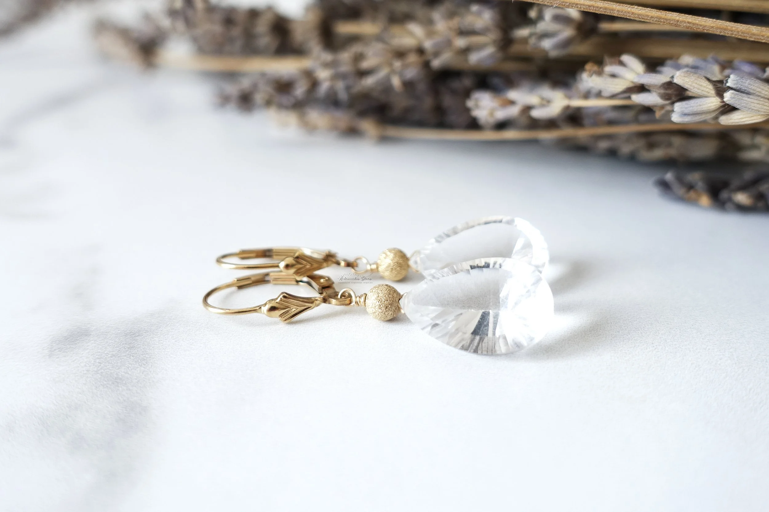 quartz gold lever backs lavender close up.jpg