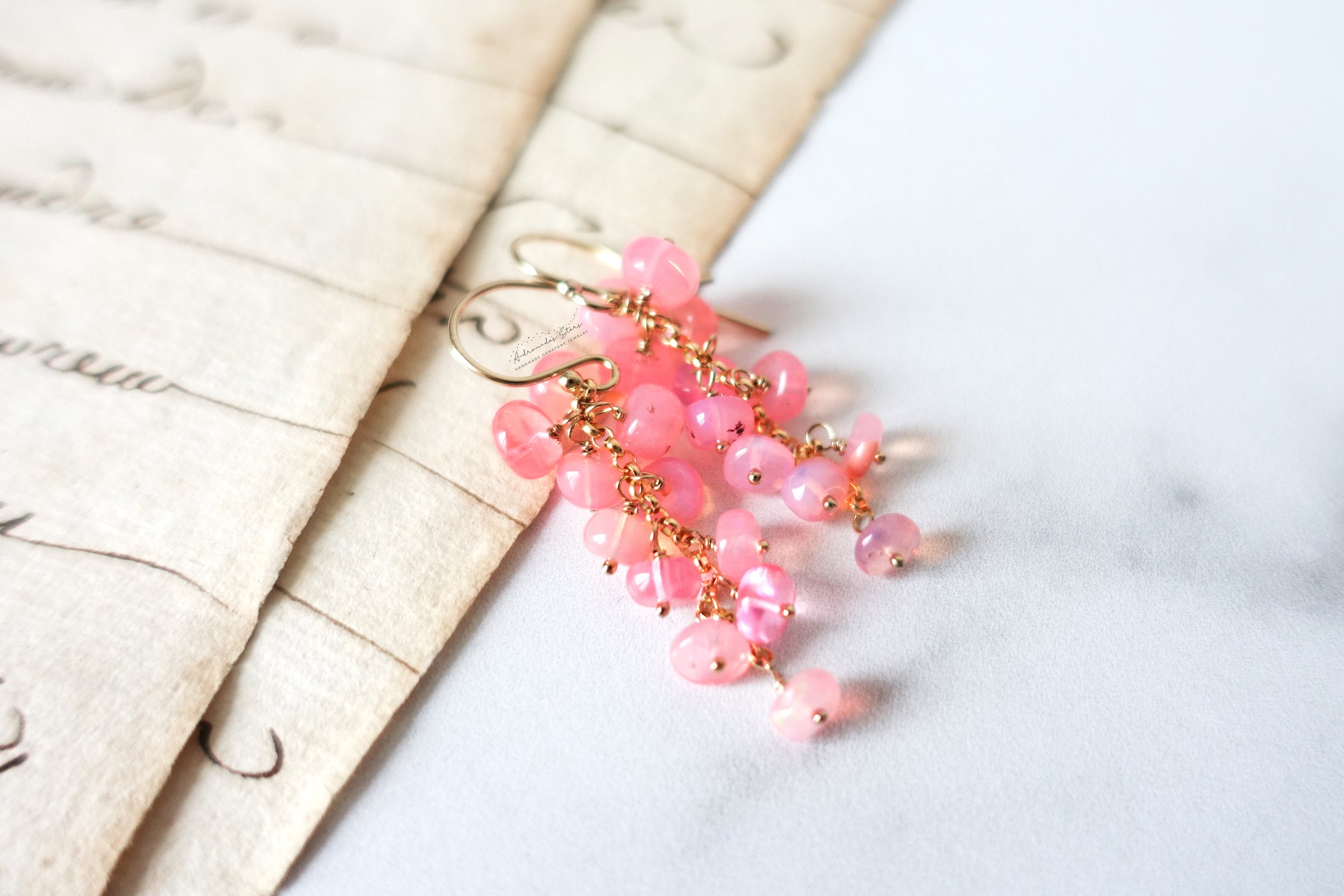 pink opal cluster earrings script.jpg
