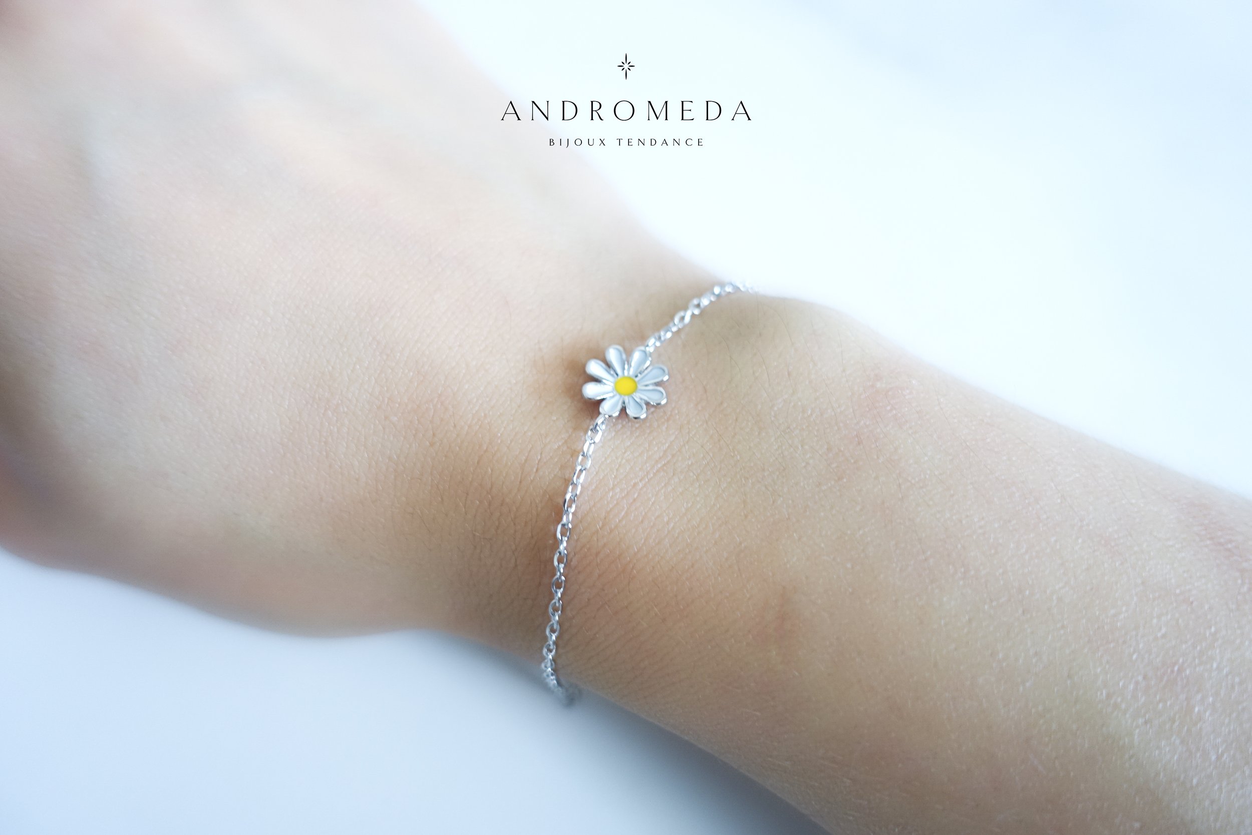 daisy bracelet enamel on model AB.jpg