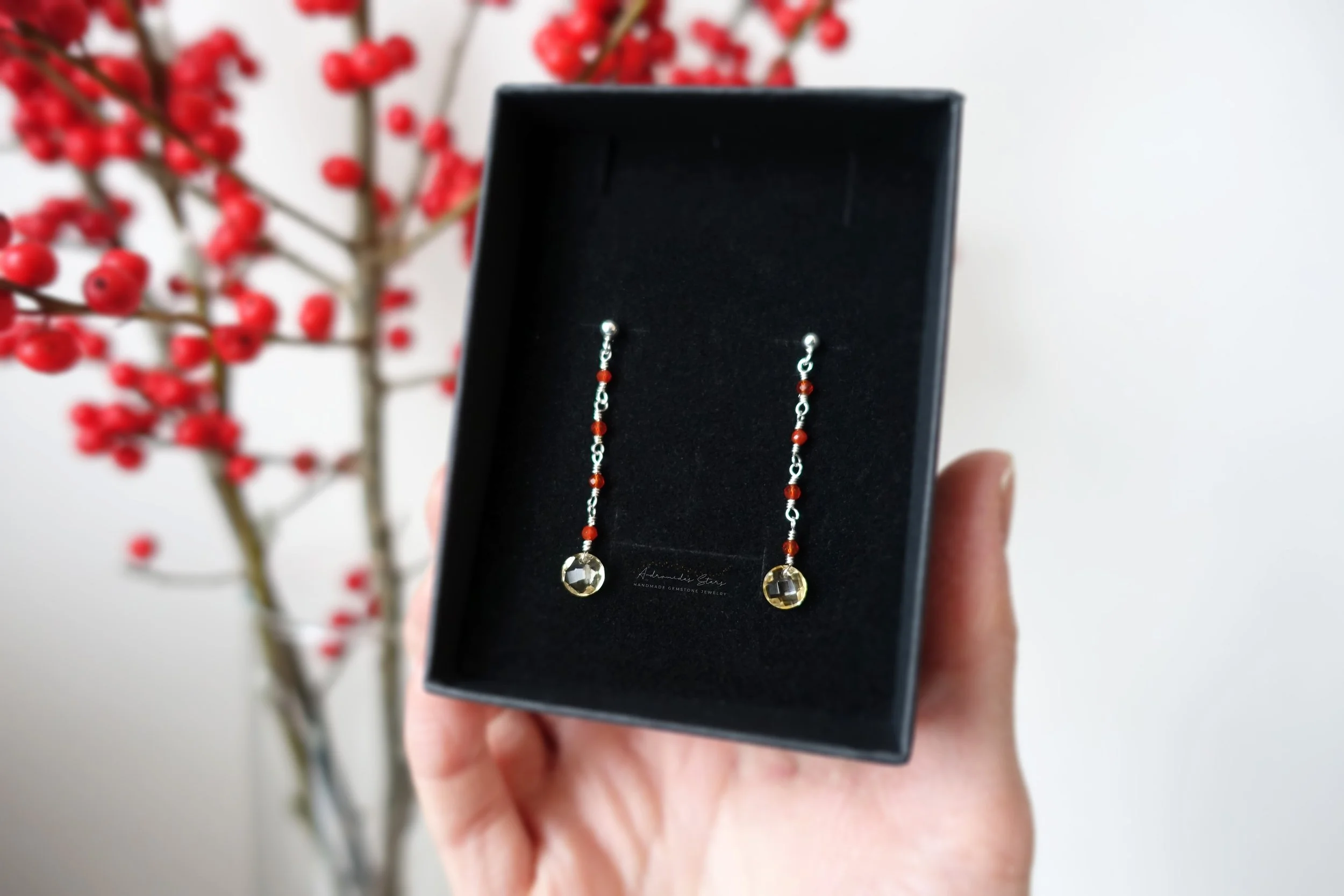 citrine carnelian earrings in box holiday.jpg