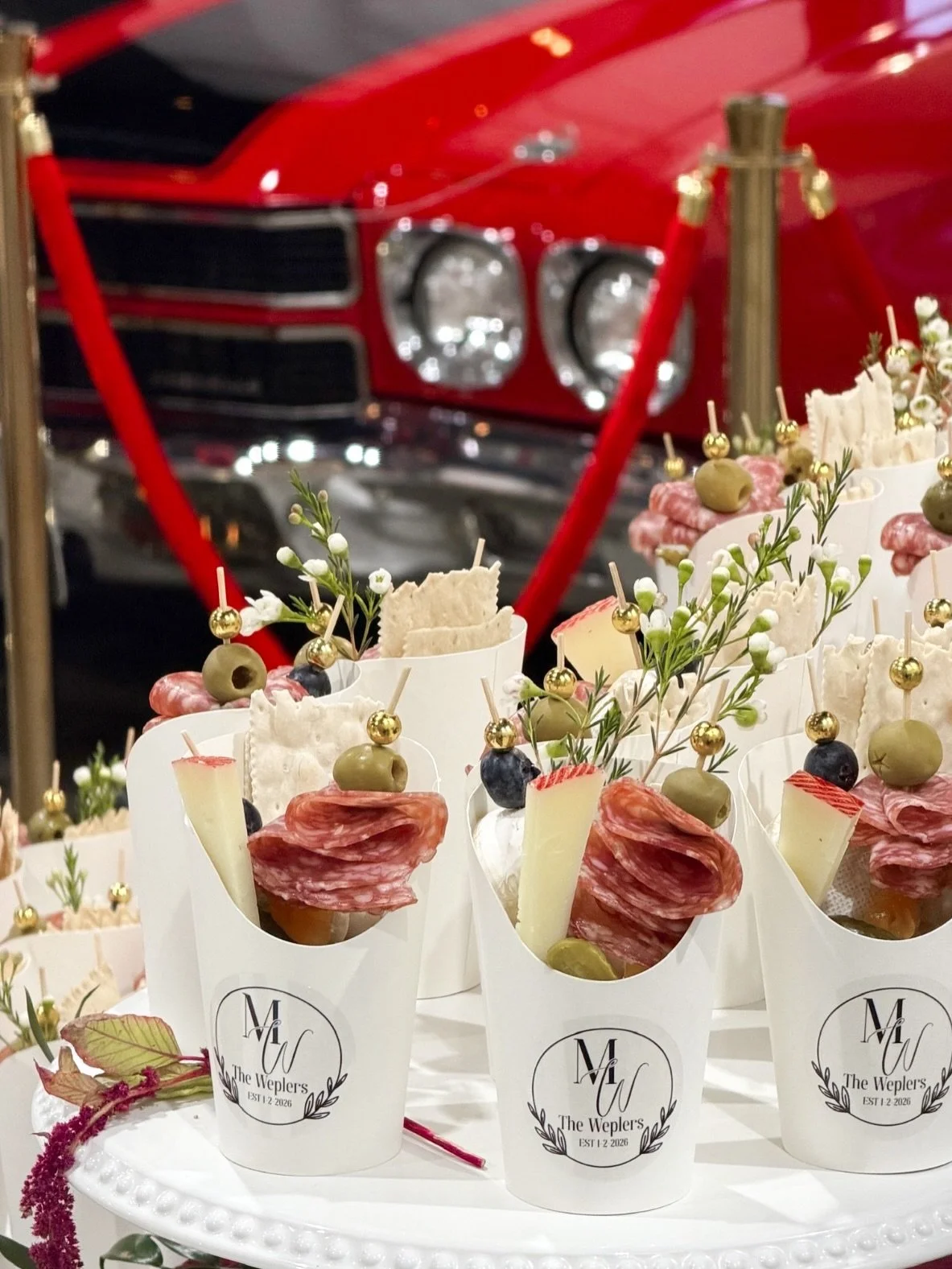 We had so much fun catering this wedding cocktail hour @drivethecoast 🛞🧀🏎️ Thank you for letting us be part of such a special day ✨

#30awedding #santarosabeachflorida #seasidefl #charcuteriecups