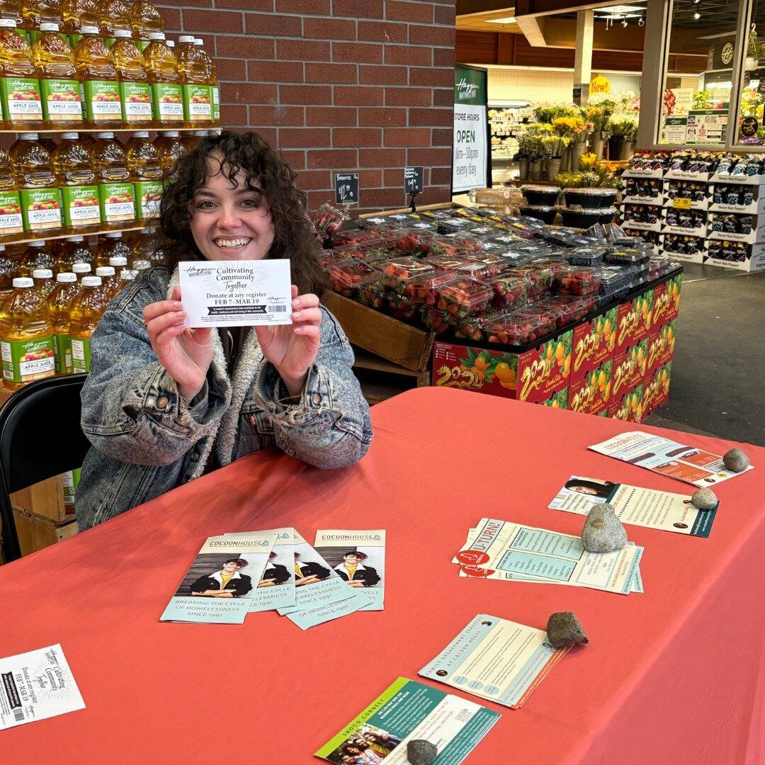 Today is the last day to round up for Cocoon House! Visit the Marysville @haggenfood  to make a donation at the register. Thank you to everyone who has already shopped and shared - we couldn't break the cycle of homelessness without you! #HaggenHelps