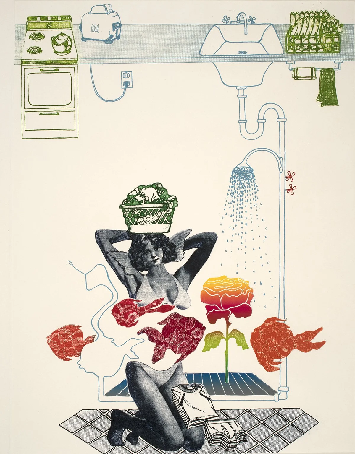 Water Works | 1974 | Etching on arches paper | 25 × 18 inches