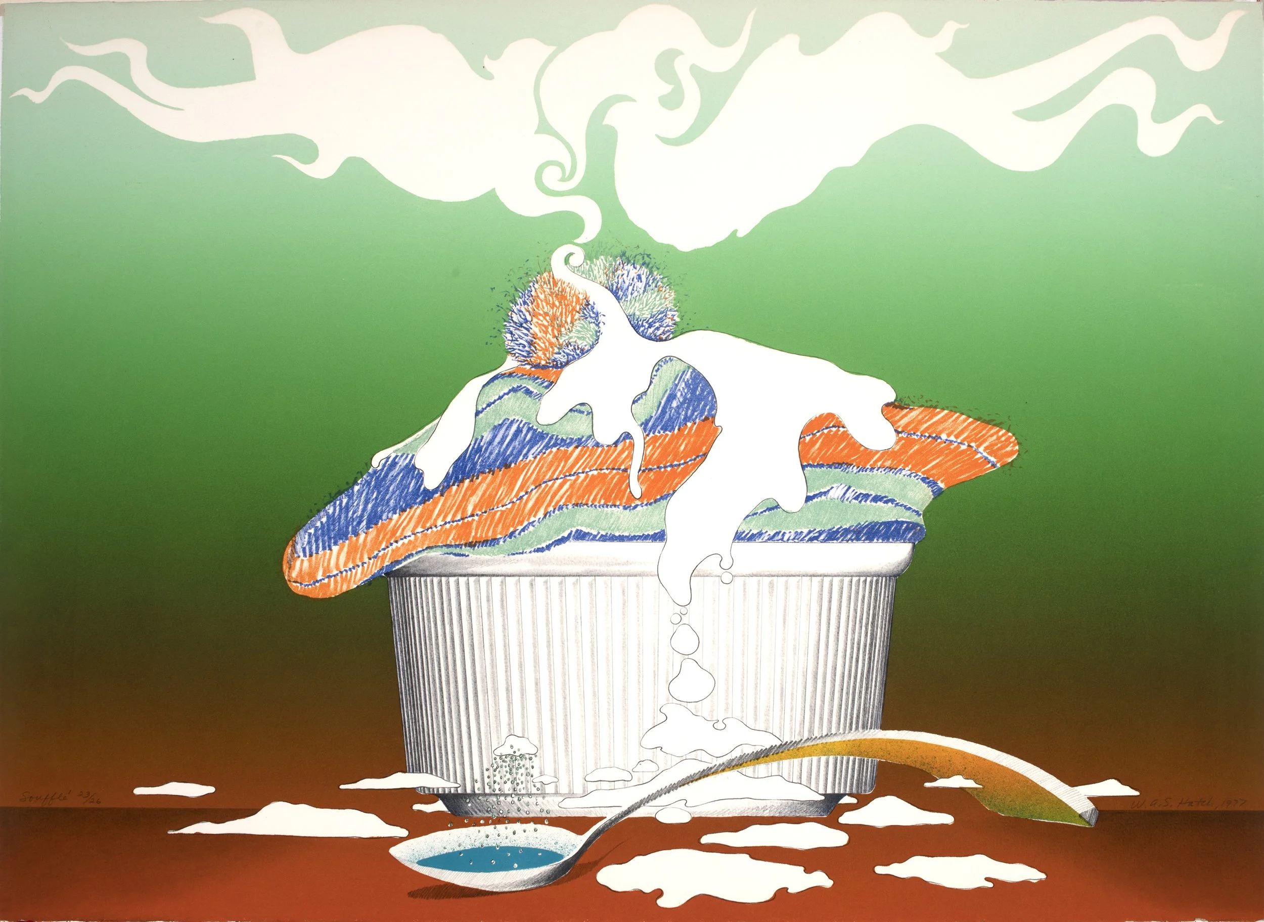 Souffle | 1976 | Mixed media (offset and lithography) 22 x 30 inches
