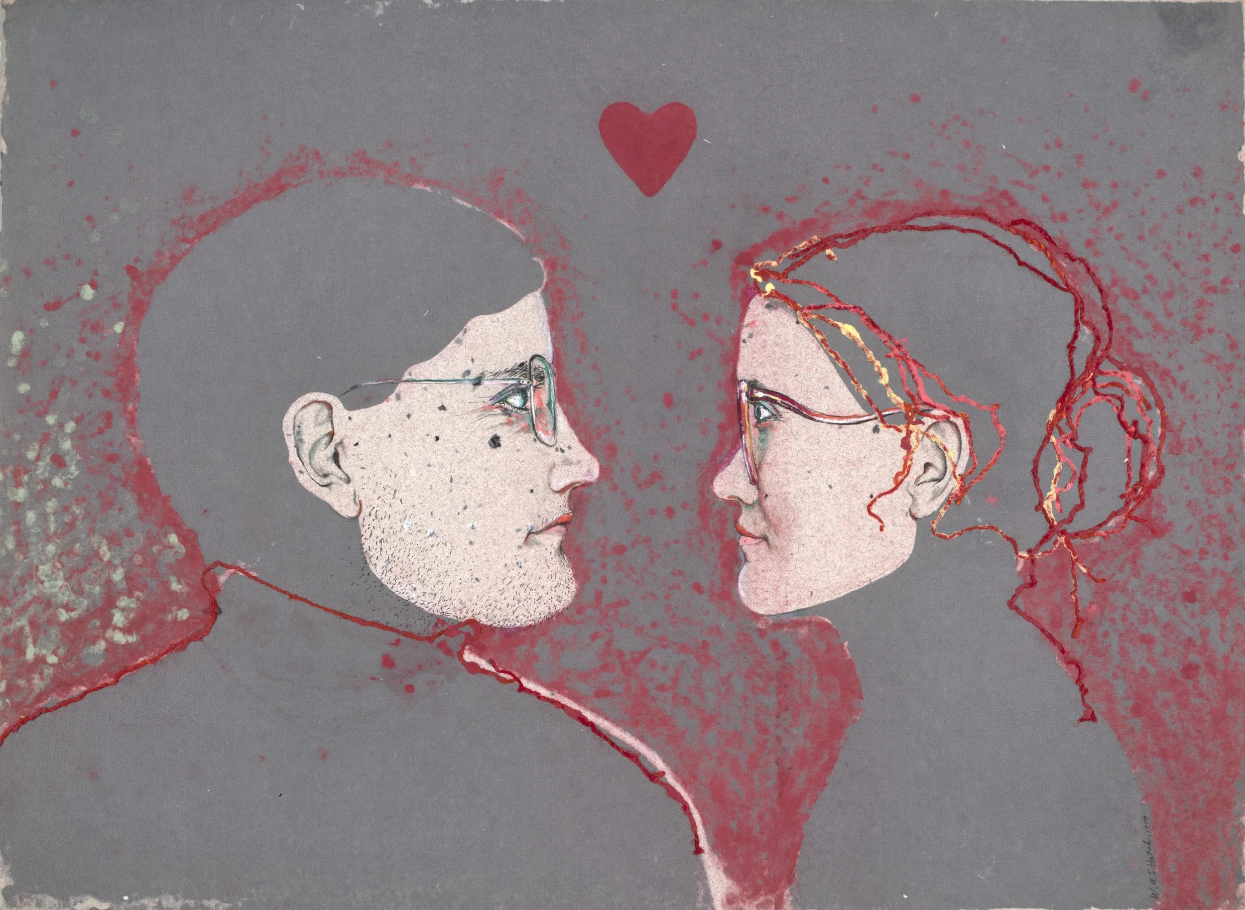 Double Portrait | 1978 | Handmade paper | 23 x 32 inches
