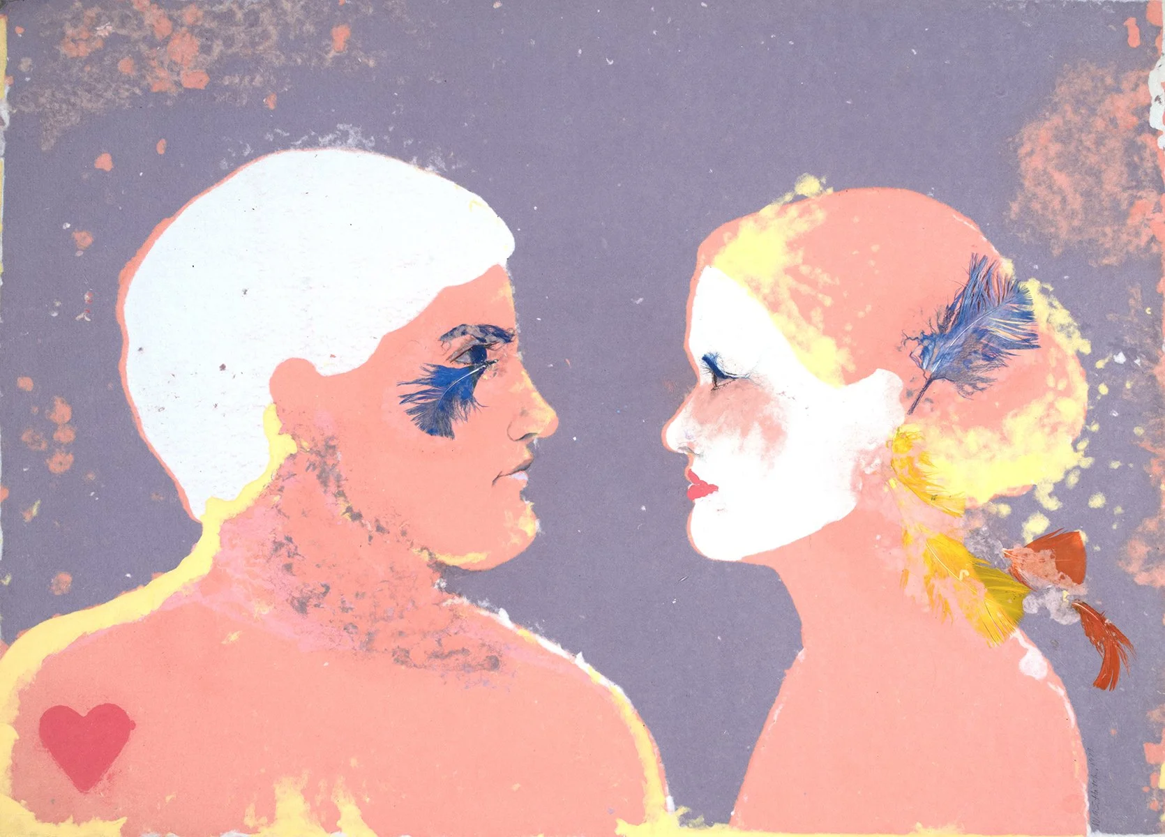 Double Portrait | 1978 | Handmade Paper | 23 × 32 inches