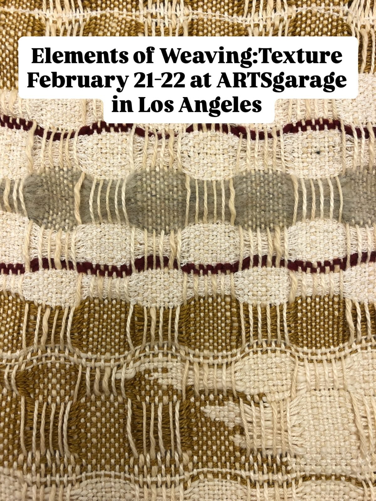 Join us for a skill building design workshop in weaving. Explore textural possibilities with a variety of fibers, yarns and weave structures and make a scarf, table runner or wall hanging. Details and registration are at the ARTSgarage link in bio. #