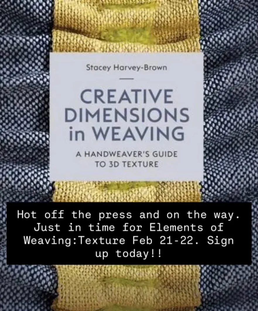 So excited to explore ideas in this book. Great timing! Investigate texture in weaving at ARTSgarage in Los Angeles. Offered only once a year/ don&rsquo;t miss it. Link in bio to register.