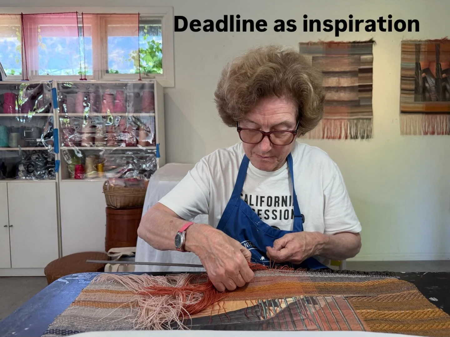 Nothing like a deadline to get work completed! Putting the finishing touches on a work for Material Remembrance, a two person show with @aneesashami opening @launch_la on April 11!  #camerontaylorbrown #materialremembrance @handwork2026 #textileart #